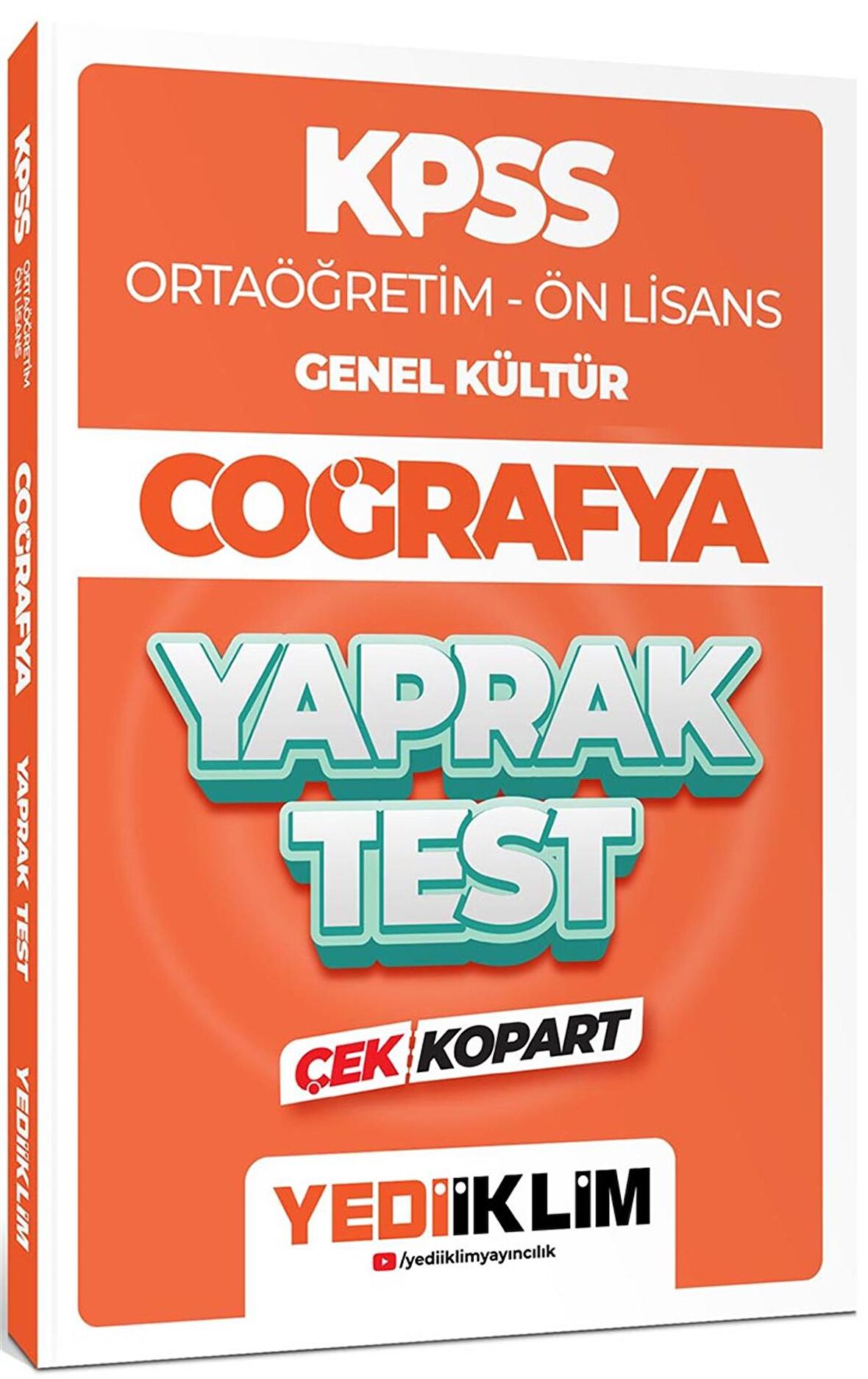 2024 KPSS Ortaöğretim - Ön Lisans Genel Kültür Coğrafya Çek Kopart Yaprak Test
