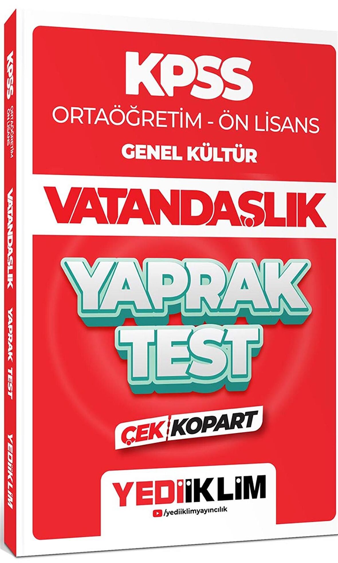 2024 KPSS Ortaöğretim - Ön Lisans Genel Kültür Vatandaşlık Çek Kopart Yaprak Test