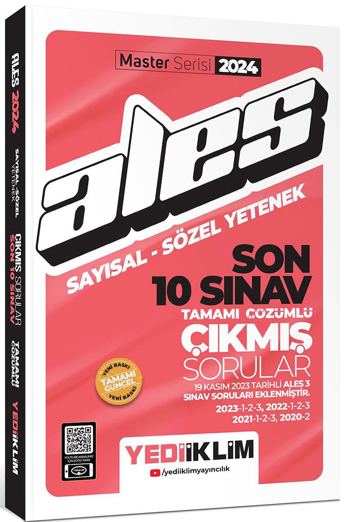 Yediiklim Yayınları 2024 ALES Sayısal Sözel Yetenek Son 10 Sınav Tamamı Çözümlü Çıkmış Sorular