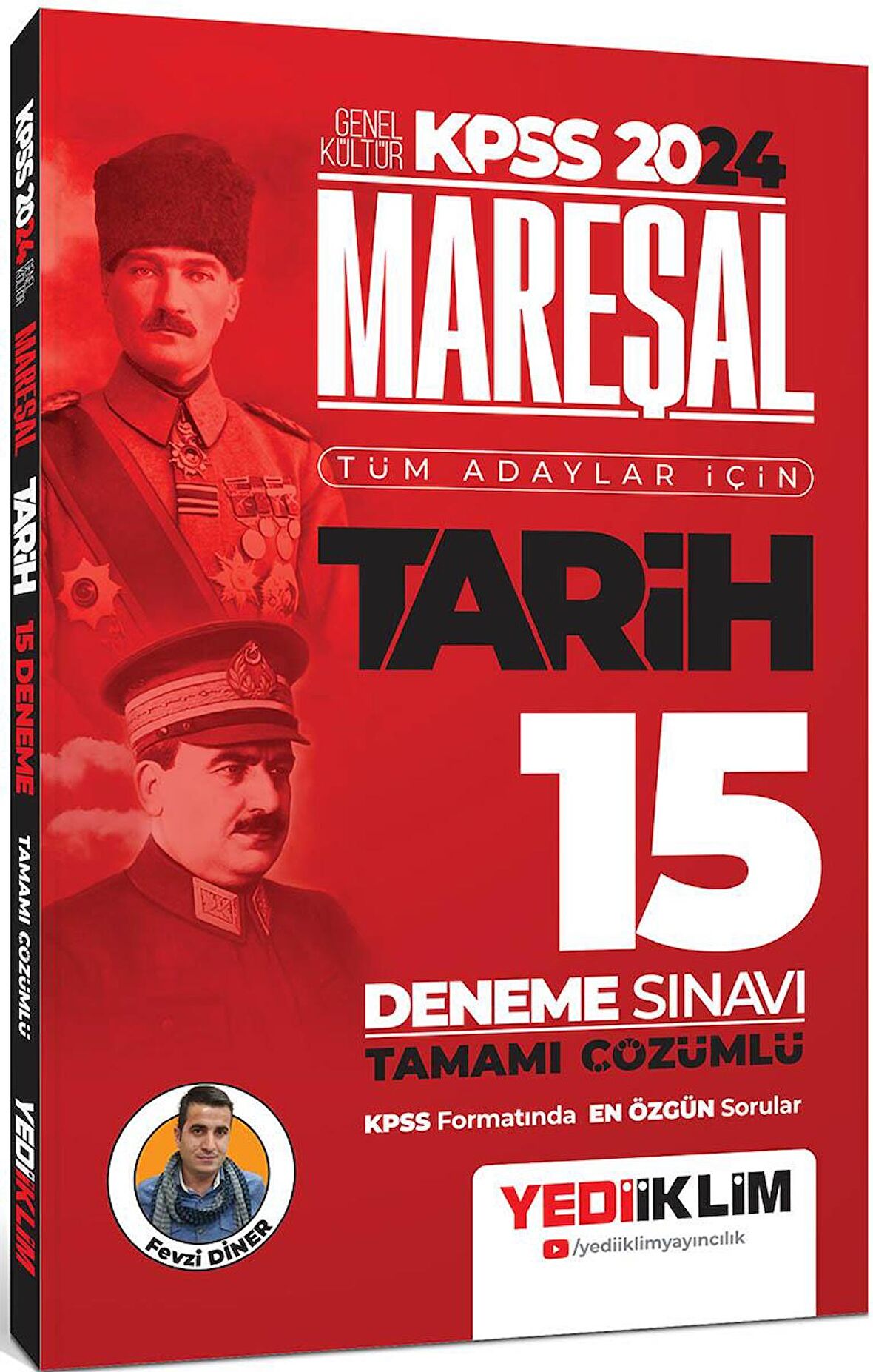 2024 KPSS Mareşal Genel Kültür Tarih Tüm Adaylar İçin Tamamı Çözümlü 15 Deneme Sınavı