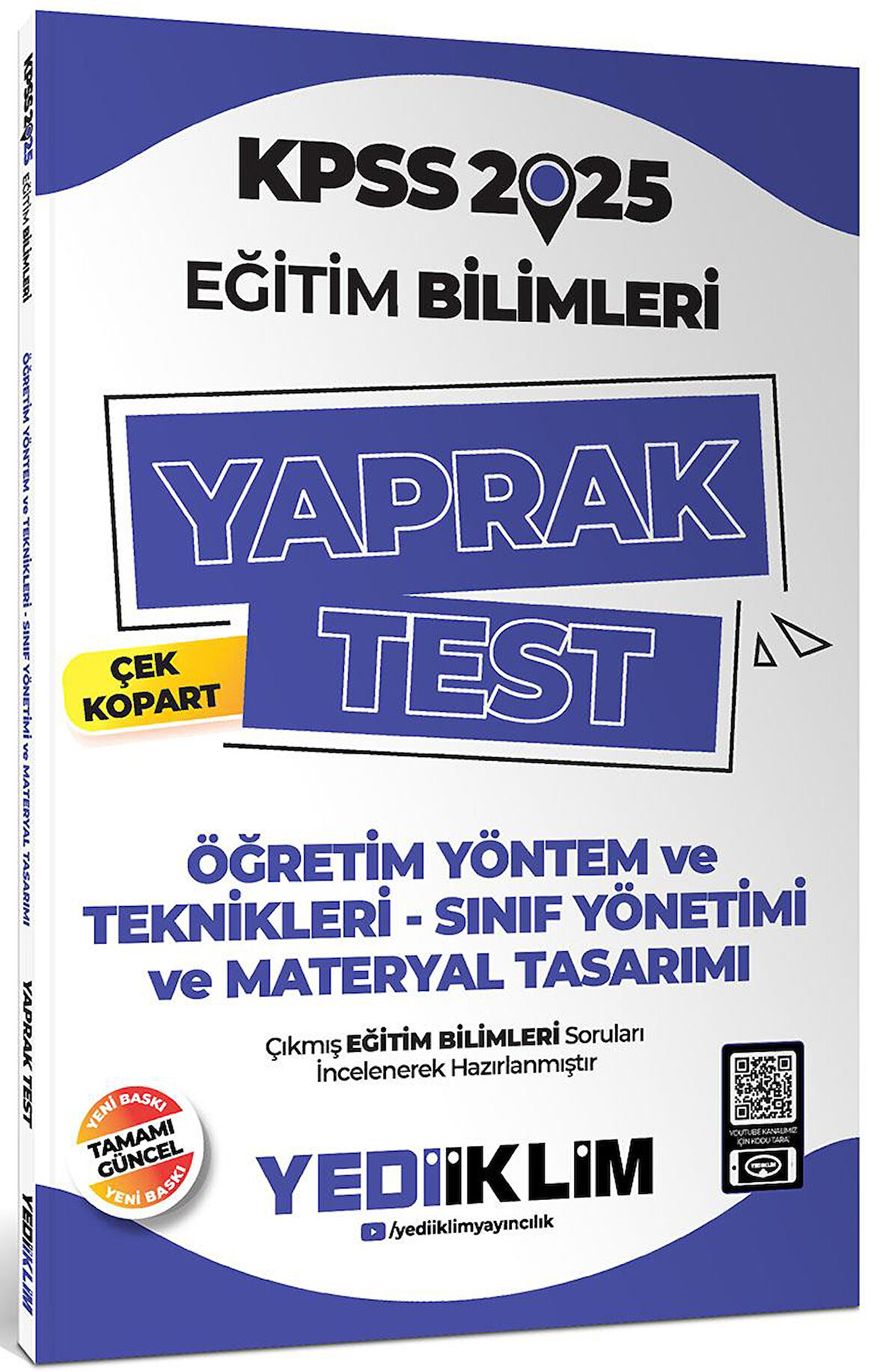 2025 KPSS Eğitim Bilimleri Öğretim Yöntem ve Teknikleri Çek Kopart Yaprak Test