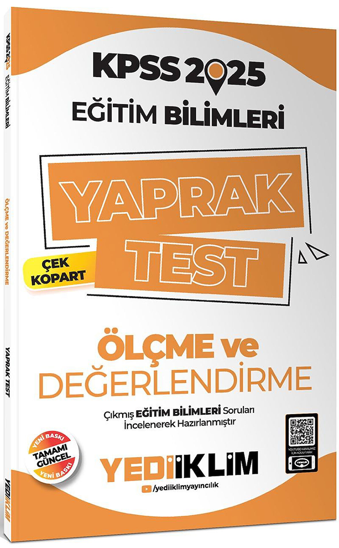 2025 KPSS Eğitim Bilimleri Ölçme ve Değerlendirme Çek Kopart Yaprak Test