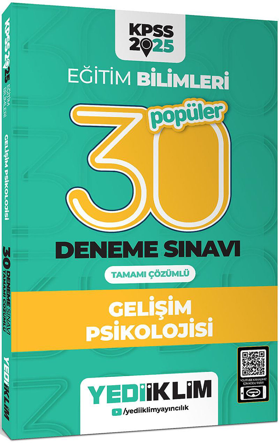 Yediiklim 2025 KPSS Eğitim Bilimleri Gelişim Psikolojisi Popüler Tamamı Çözümlü 30 Deneme Sınavı 