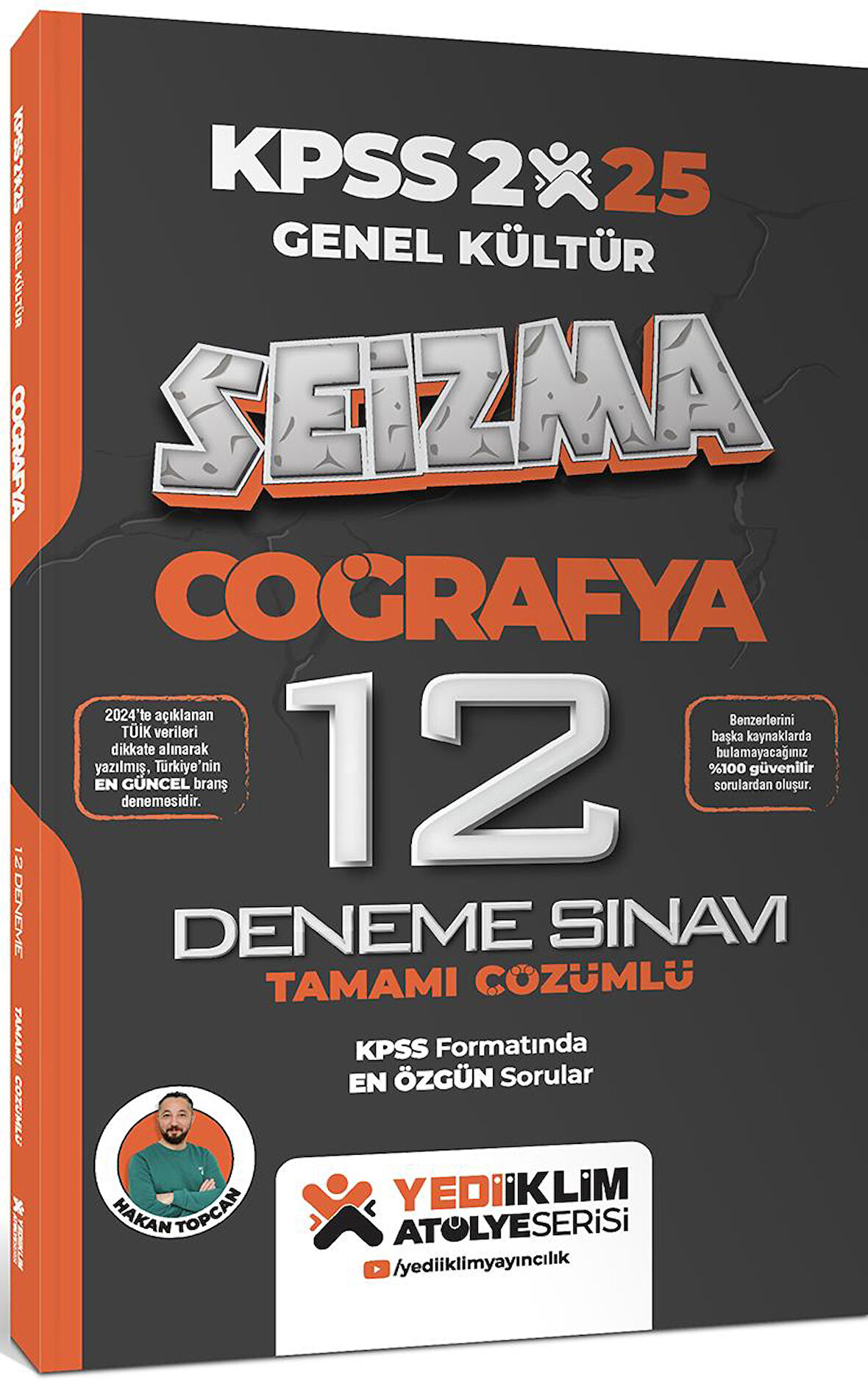 Yediiklim 2025 KPSS Genel Kültür Atölye Serisi Coğrafya Seizma Tamamı Çözümlü 12 Deneme Sınavı