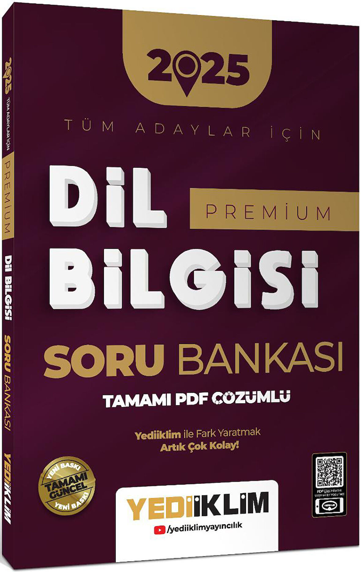 Yediiklim 2025 Tüm Adaylar İçin Dil Bilgisi Premium Serisi Tamamı PDF Çözümlü Soru Bankası