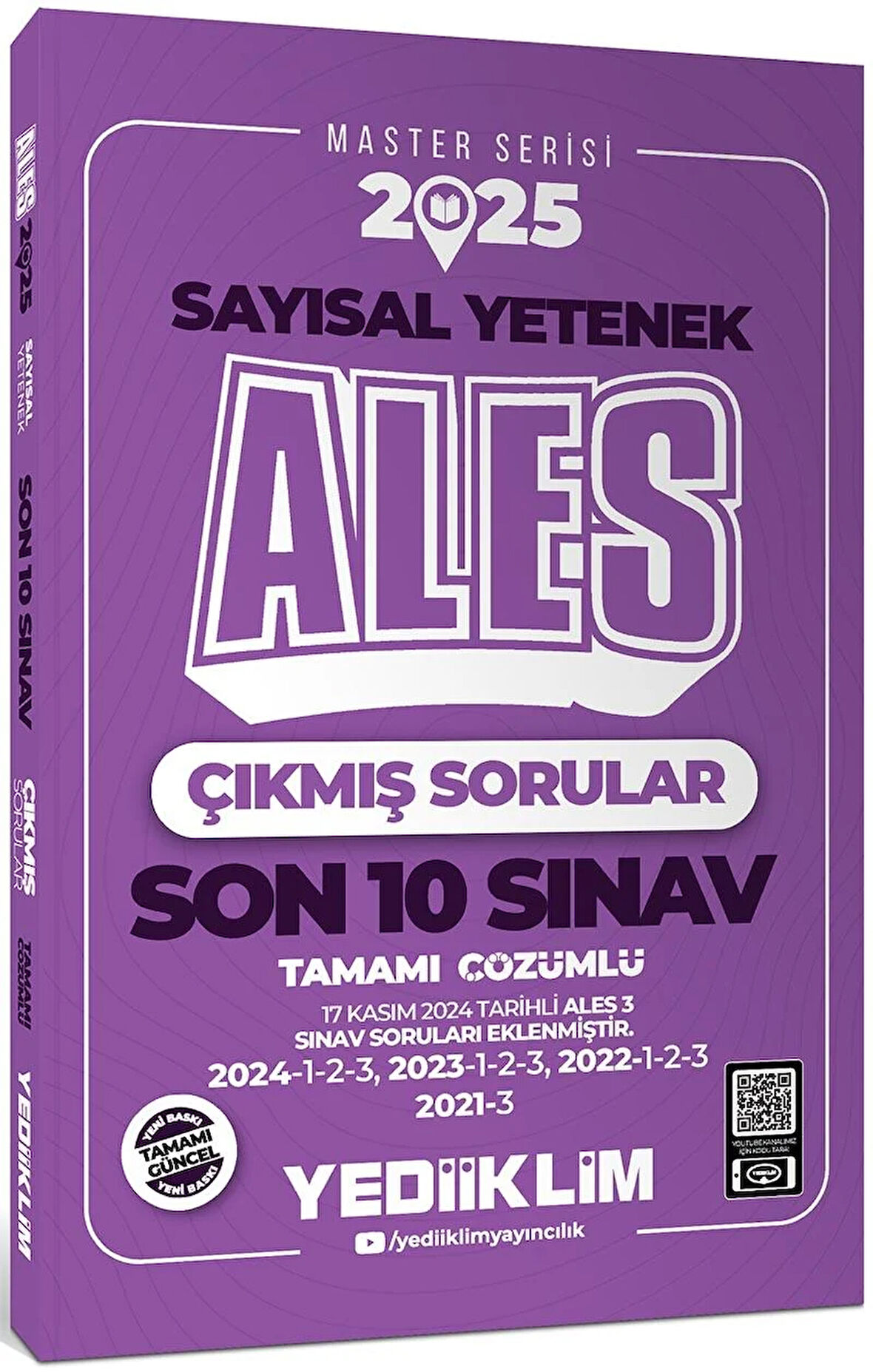 Yediiklim 2025 ALES Master Serisi Sayısal Yetenek Tamamı Çözümlü Son 10 Sınav Çıkmış Sorular