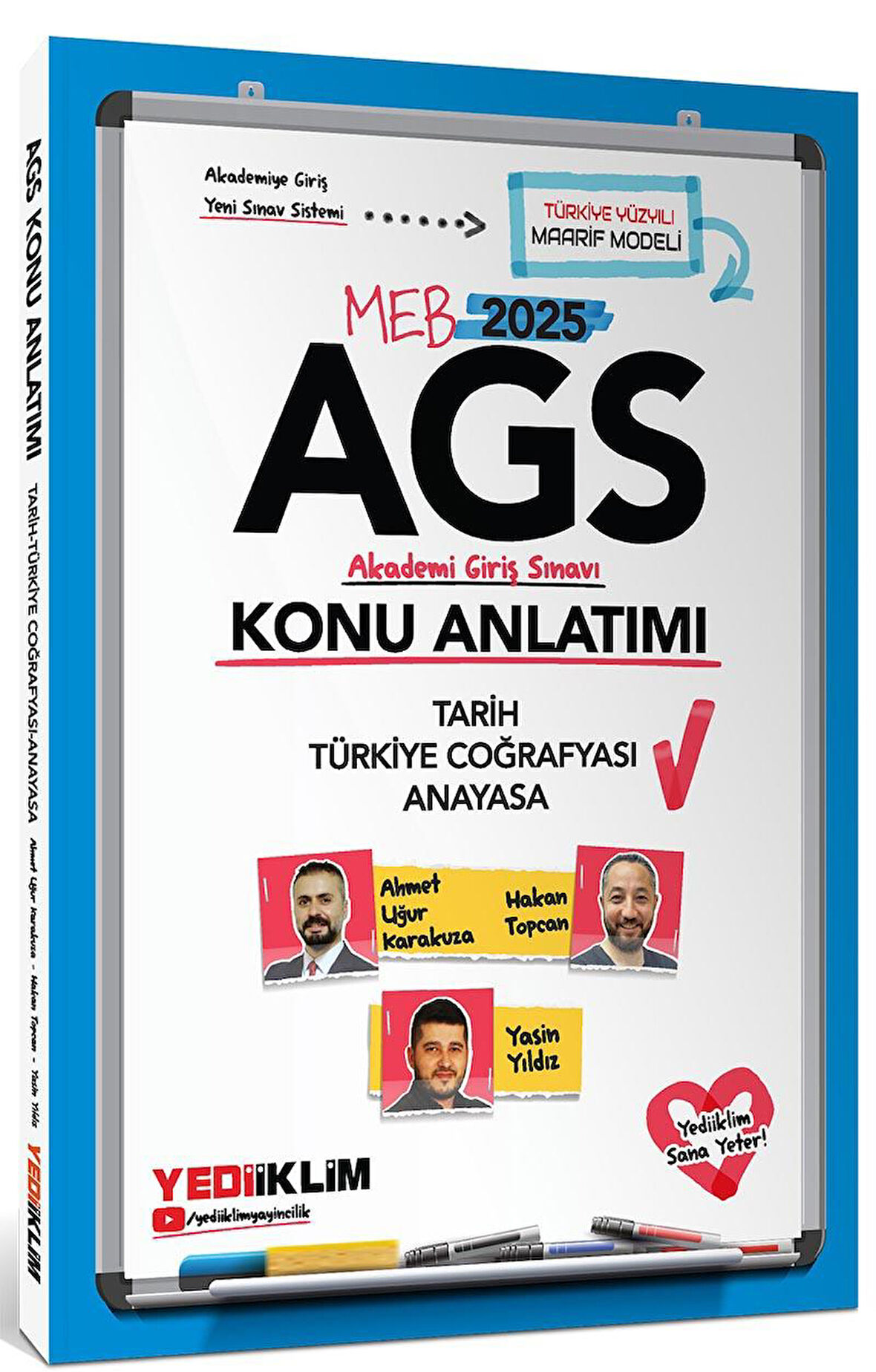 Yediiklim Yayınları 2025 MEB AGS Tarih Türkiye Coğrafyası ve Anayasa Konu Anlatımı