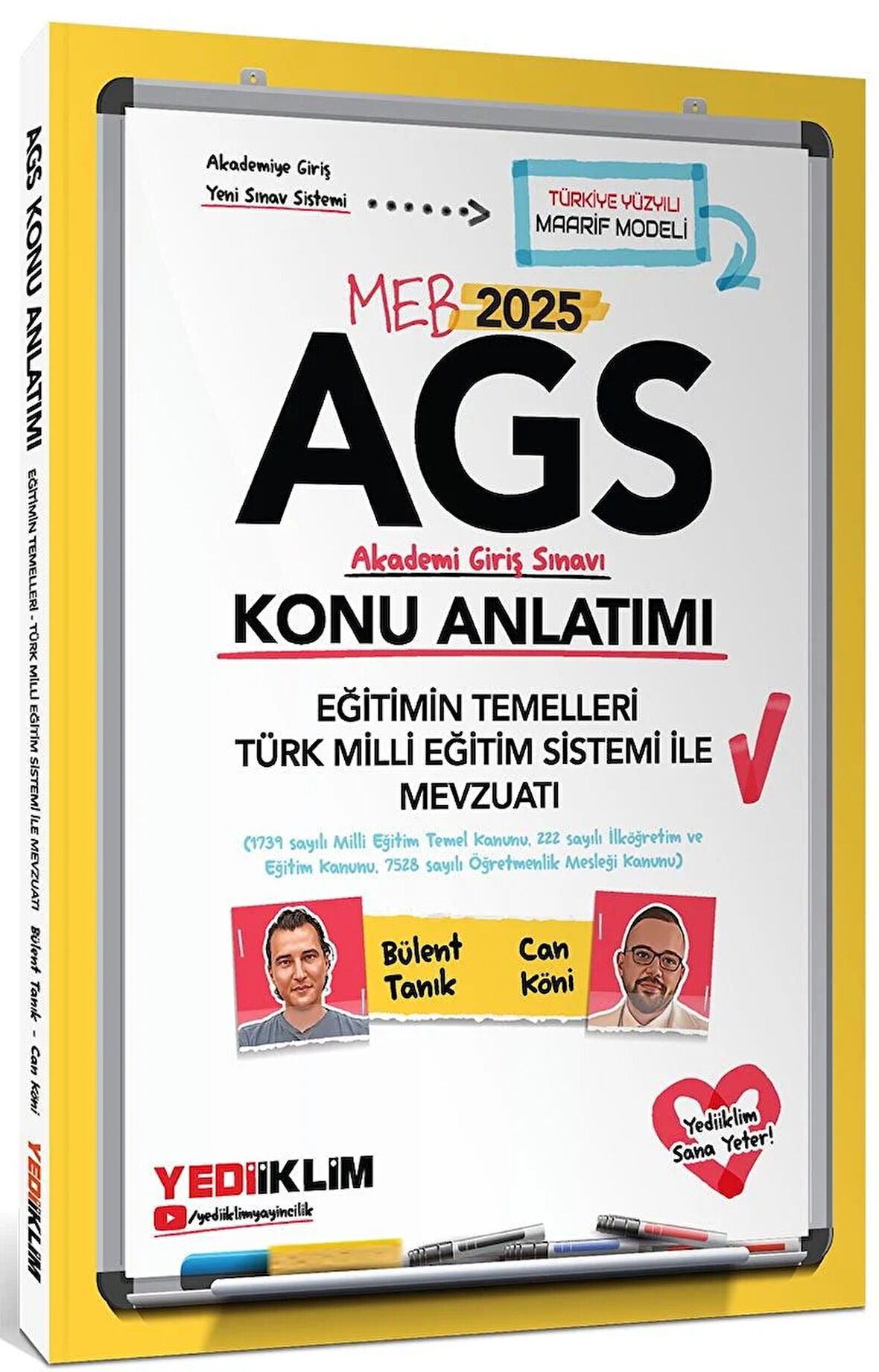 Yediiklim Yayınları 2025 MEB AGS Eğitimin Temelleri Türk Milli Eğitim Sistemi ile Mevzuatı Konu Anlatımı