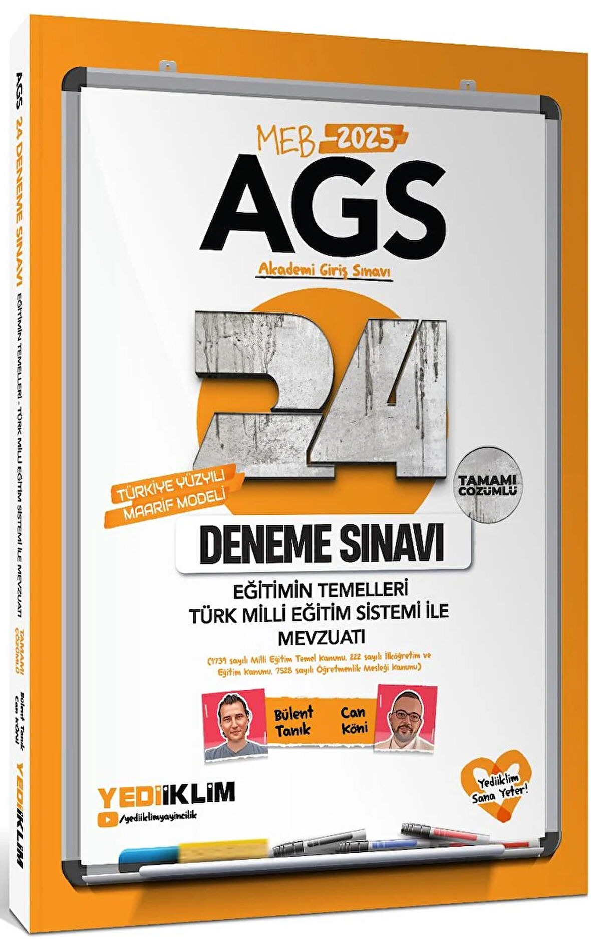 Yediiklim 2025 MEB AGS Eğitimin Temelleri Türk Milli Eğitim Sistemi ile Mevzuatı Tamamı Çözümlü 24 Deneme