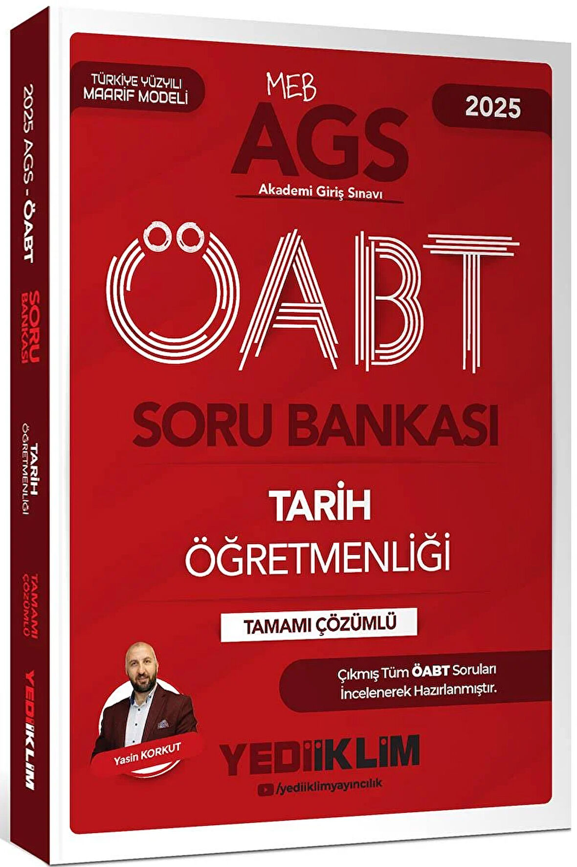 Yediiklim 2025 MEB AGS ÖABT Tarih Öğretmenliği Tamamı Çözümlü Soru Bankası