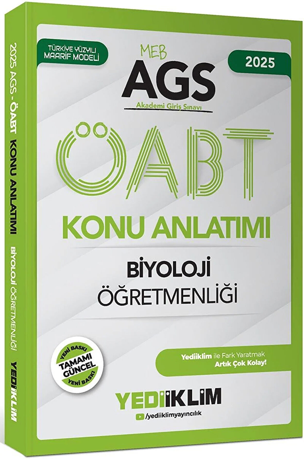 Yediiklim Yayınları 2025 MEB AGS ÖABT Biyoloji Öğretmenliği Konu Anlatımı