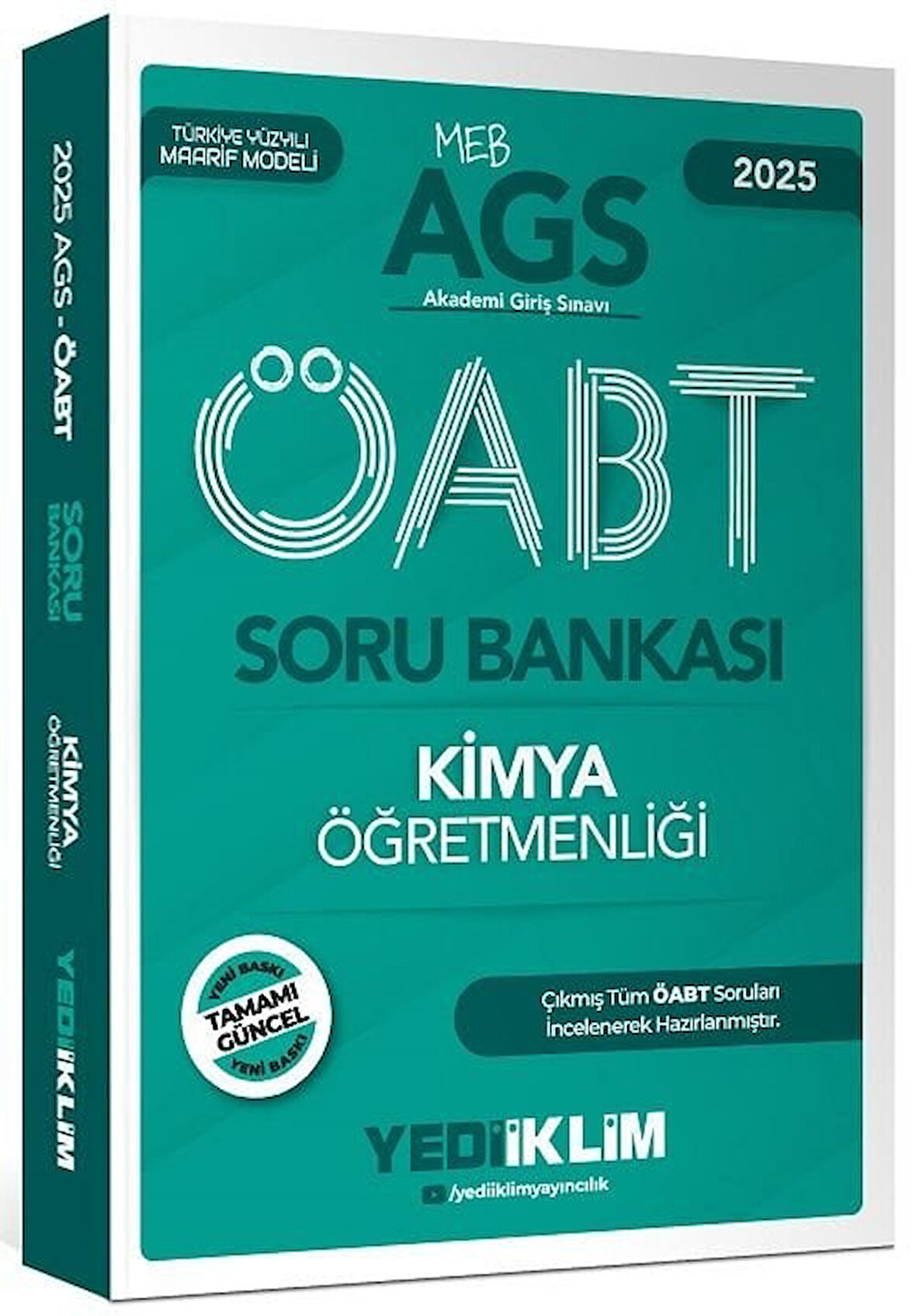 Yediiklim 2025 ÖABT MEB-AGS Kimya Öğretmenliği Soru Bankası Çözümlü Yediiklim Yayınları