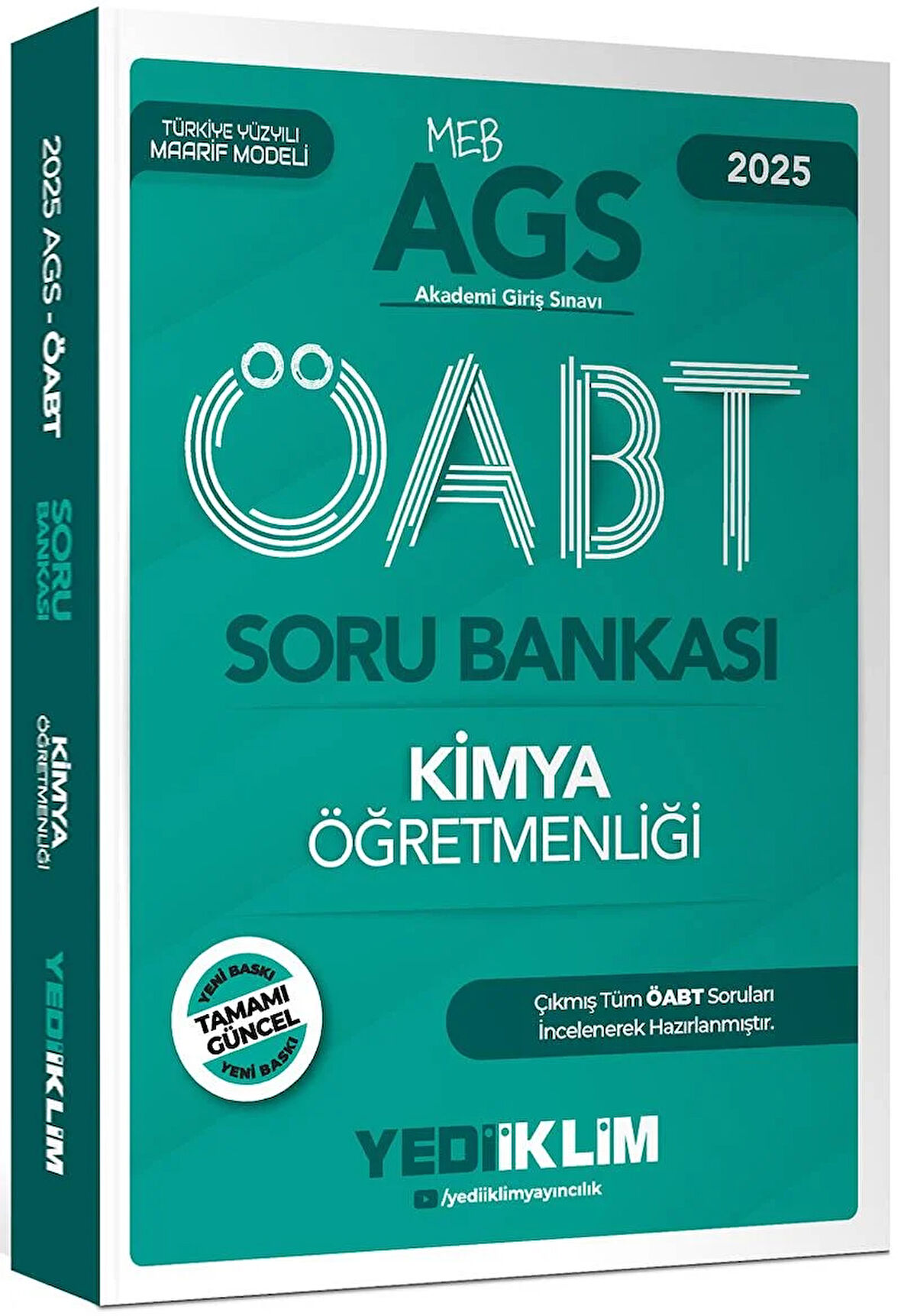 Yediiklim Yayınları 2025 MEB AGS ÖABT Kimya Öğretmenliği Soru Bankası