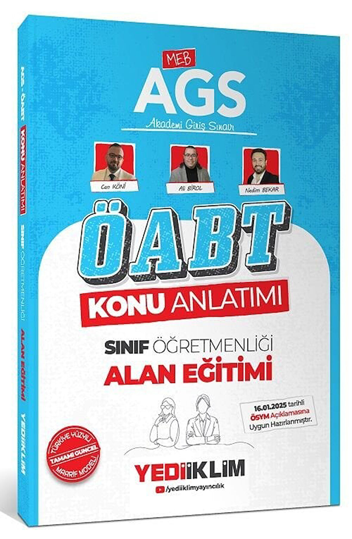 Yediiklim 2025 MEB-AGS ÖABT Sınıf Öğretmenliği Alan Eğitimi Konu Anlatımı - Can Köni Yediiklim Yayınları