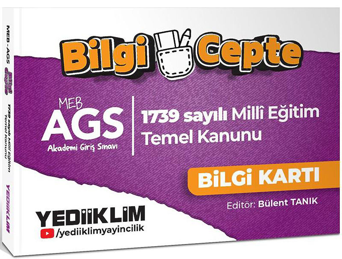 Yediiklim MEB AGS 1739 Sayılı Milli Eğitim Temel Kanunu Bilgi Kartı Soru-Cevap