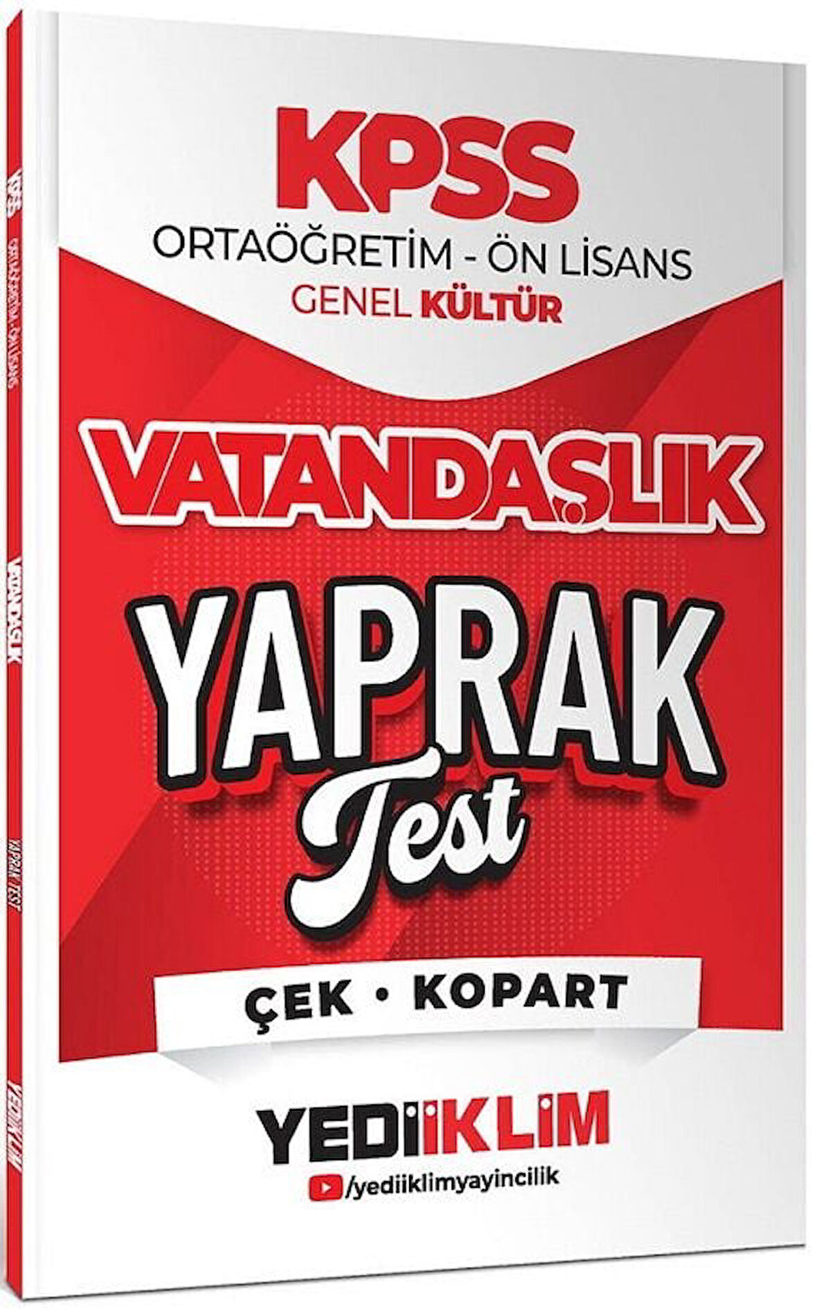 Yediiklim 2026 KPSS Lise Ortaöğretim Ön Lisans Vatandaşlık Yaprak Test Yediiklim Yayınları