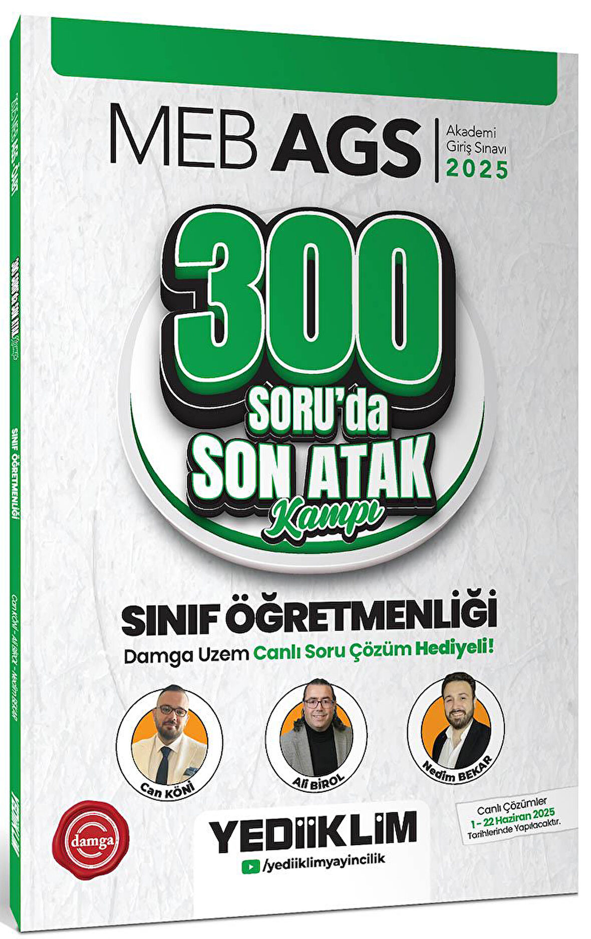 Meb Ags Öabt Sınıf Öğretmenliği 300 Soru Son Atak Kampı(Damga Uzem Canlı Soru Çözüm HEDİYELİ)
