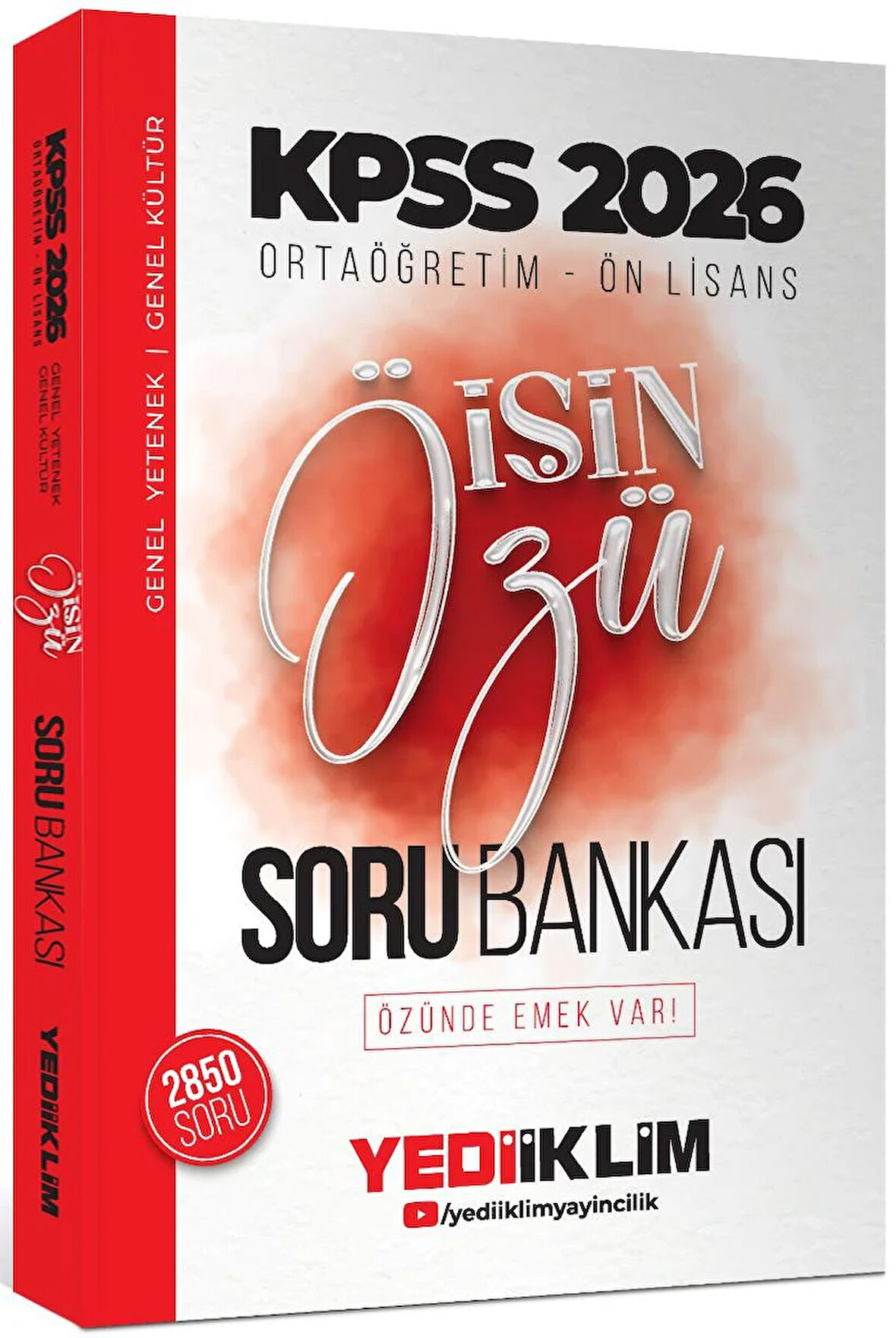 Yediiklim Yayınları 2026 Kpss Ortaöğretim Ön Lisans İŞİN ÖZÜ Tek Kitap Soru Bankası (2850 soru)