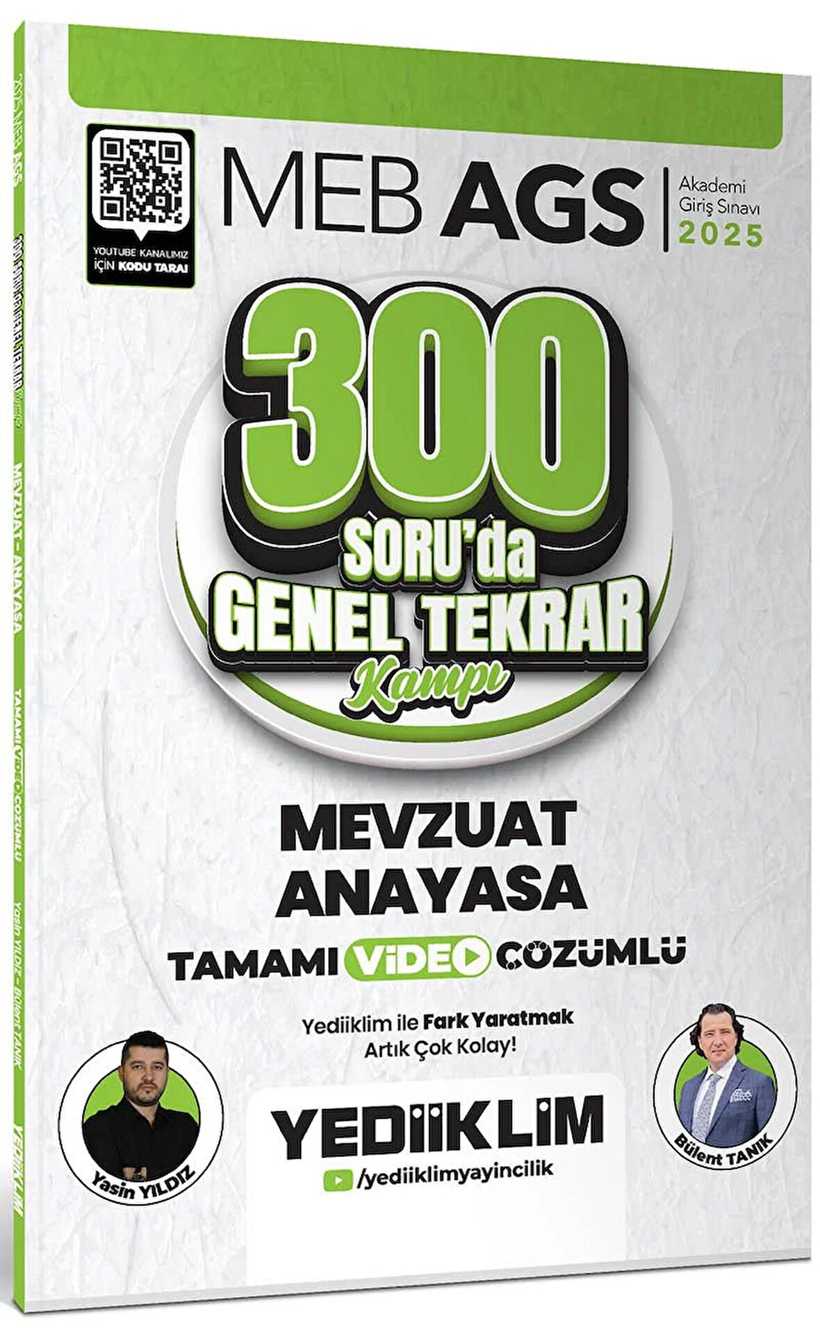 Yediiklim 2025 MEB AGS Mevzuat Anayasa 300 Soruda Tamamı Video Çözümlü Genel Tekrar Kamp