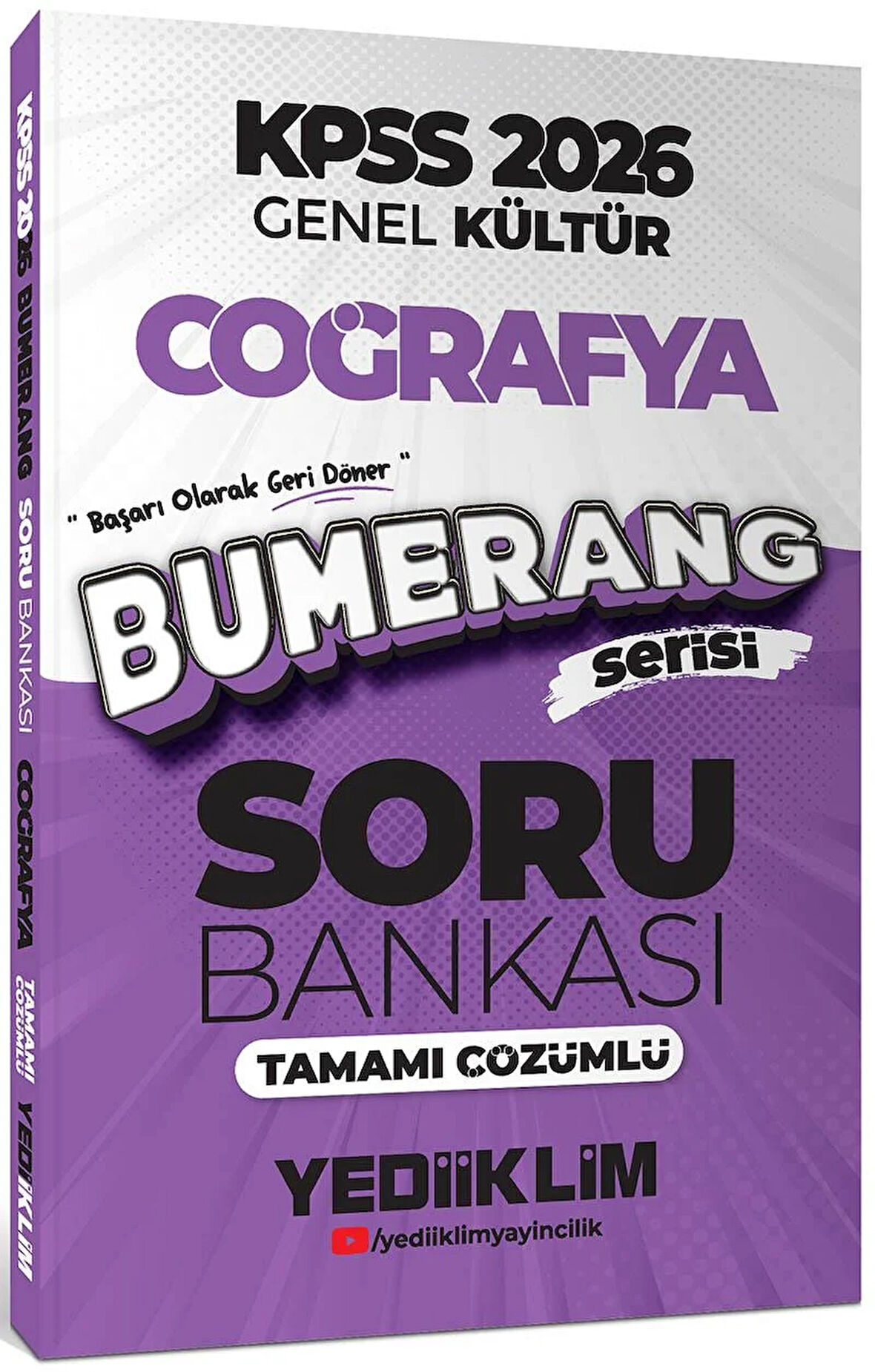 Yediiklim Yayınları 2026 KPSS Genel Kültür Bumerang Coğrafya Tamamı Çözümlü Soru Bankası