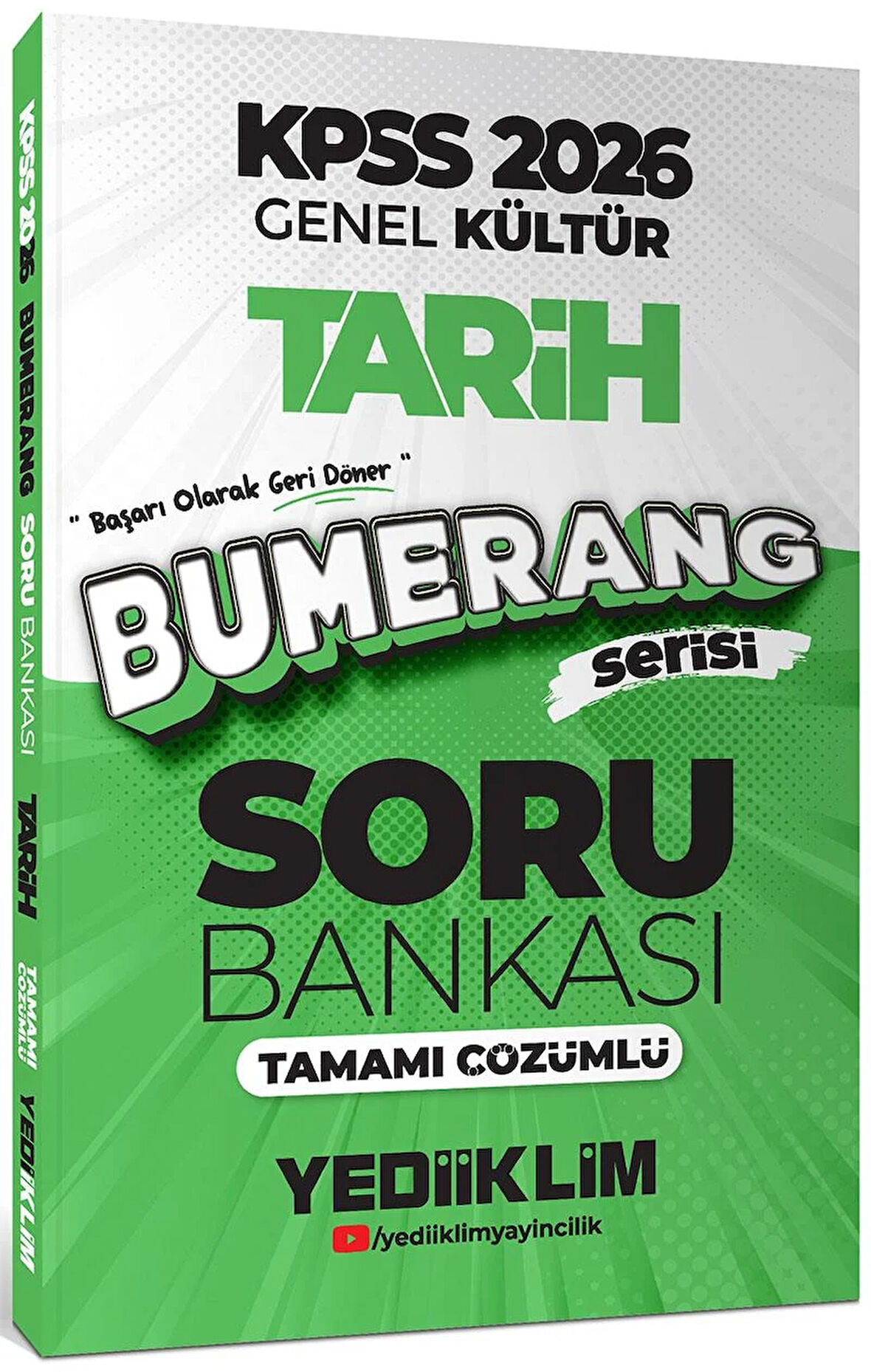 Yediiklim Yayınları 2026 KPSS Genel Kültür Bumerang Tarih Tamamı Çözümlü Soru Bankası