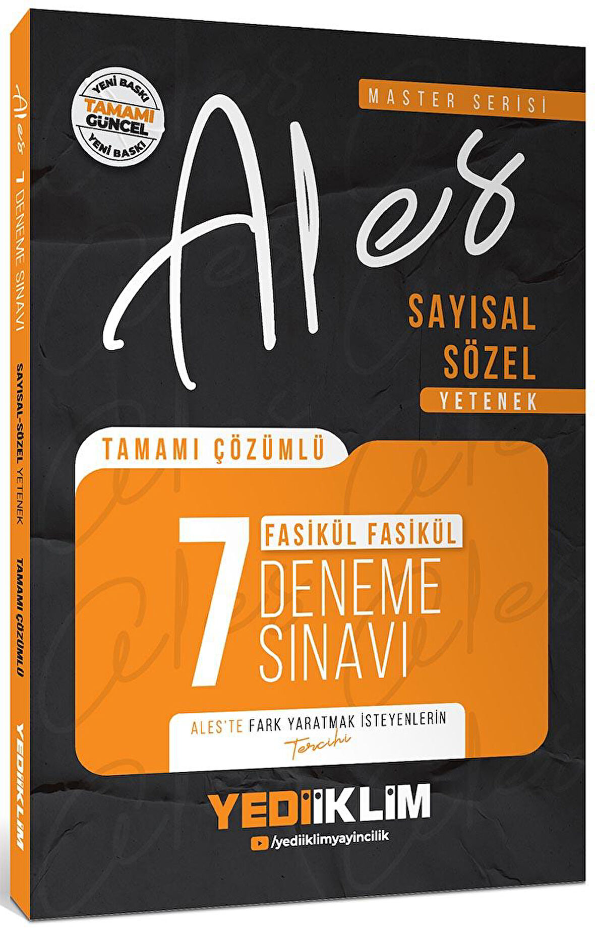 Yediiklim 2026 Master Serisi ALES Sayısal Sözel Yetenek Tamamı Çözümlü Fasikül 7 Deneme