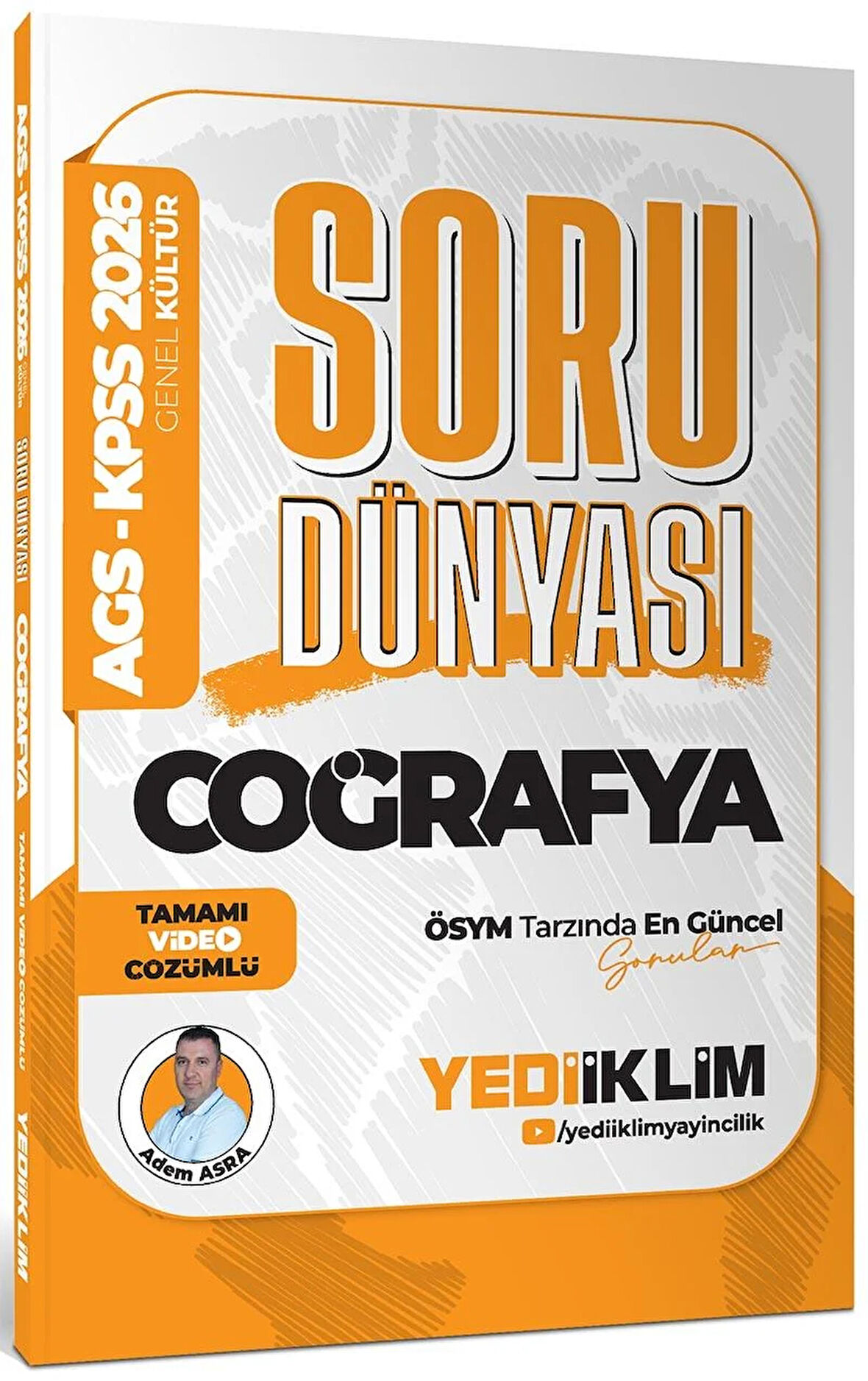 Yediiklim Yayınları 2026 KPSS AGS Genel Kültür Coğrafya Tamamı Video Çözümlü Soru Dünyası