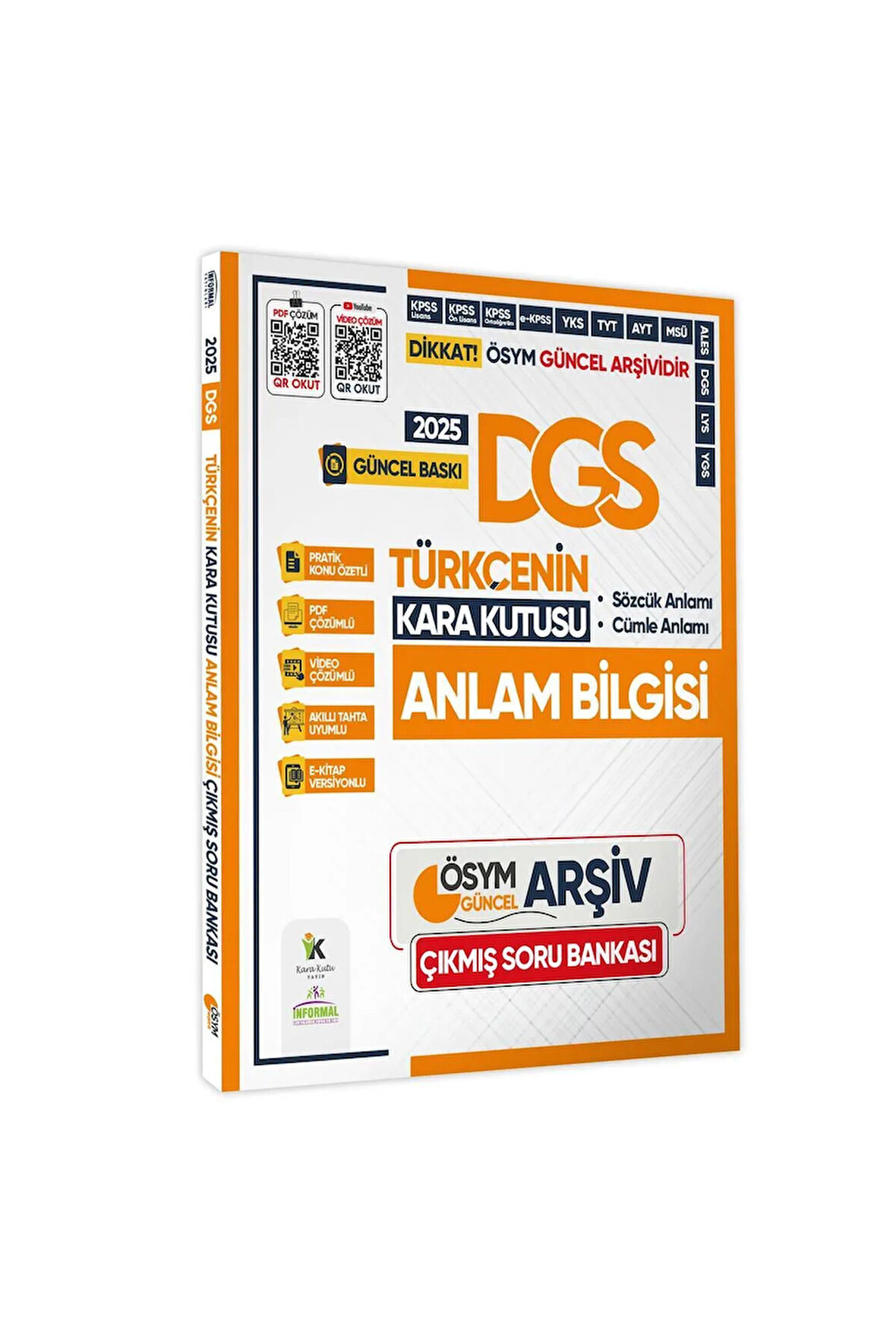2025 DGS Kara Kutu ÖSYM SÖZEL Çıkmış Soru Bankası 5li ALTIN PAKET SET Konu Özetli Video/PDF Çözümlü