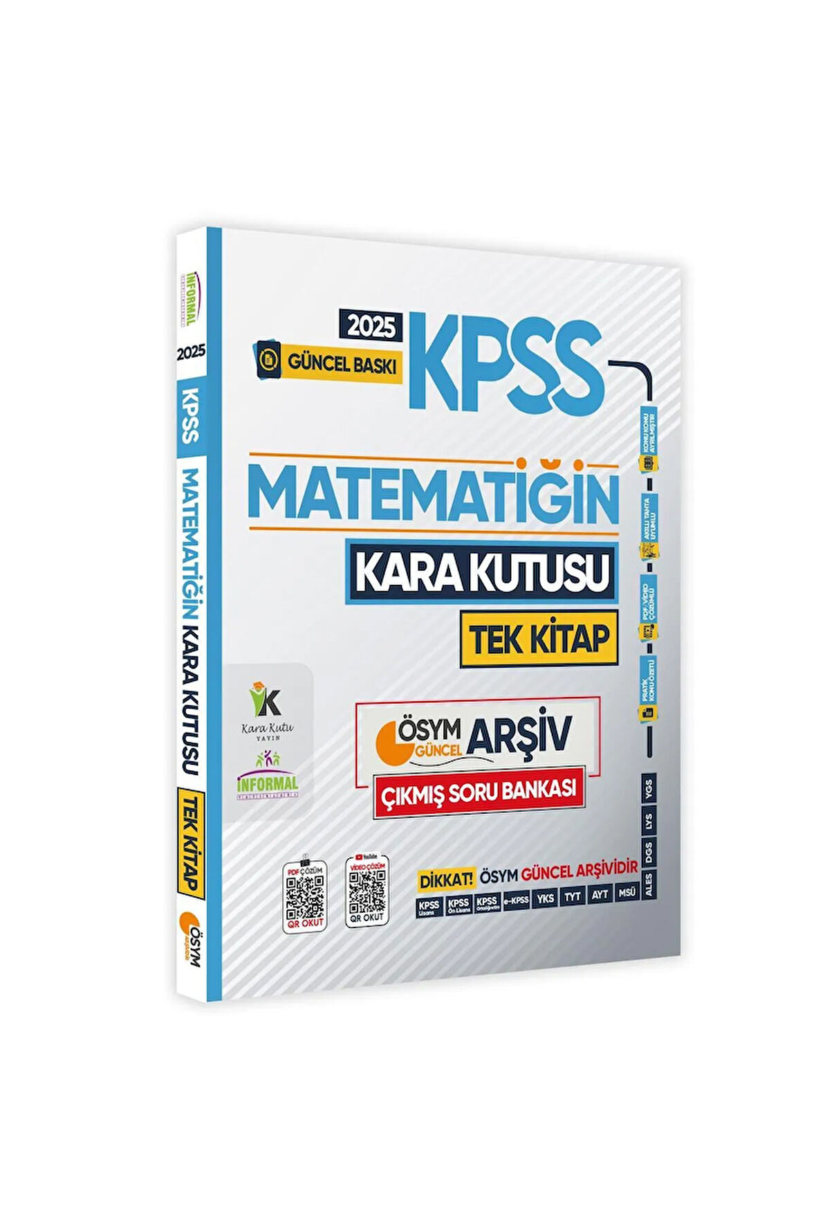 2025 KPSS Kara Kutu Matematik TEK KİTAP ALTIN SET 3lü ÖSYM Çıkmış Soru Konu Özetli PDF/Video Çözümlü
