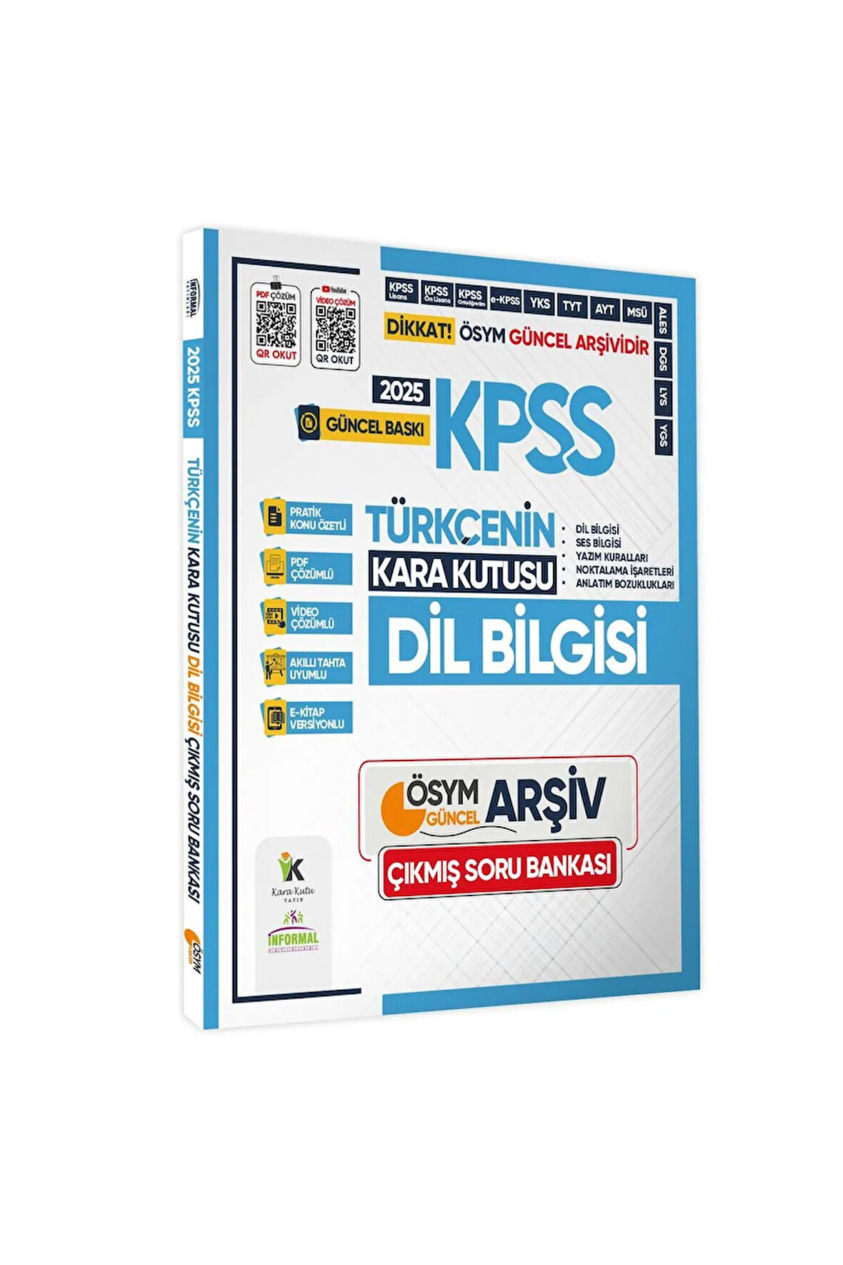 2025 KPSS Türkçenin Kara Kutusu DİL BİLGİSİ ÖSYM Çıkmış Soru Bankası Konu Özetli Video/PDF Çözümlü