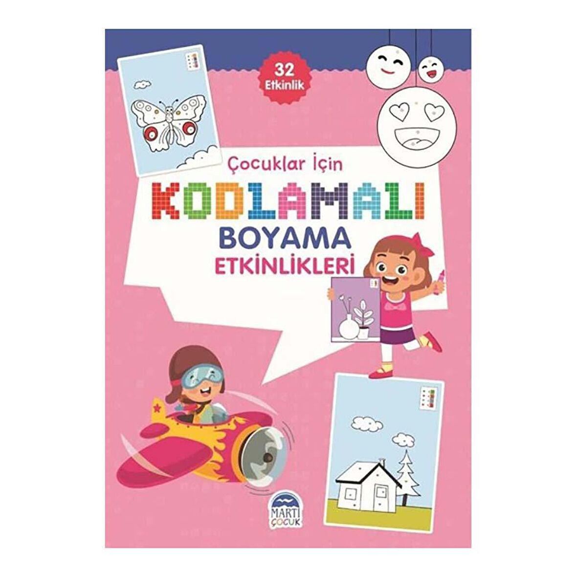 Çocuklar için Kodlama Etkinlikleri - Pembe - 32 Etkinlik