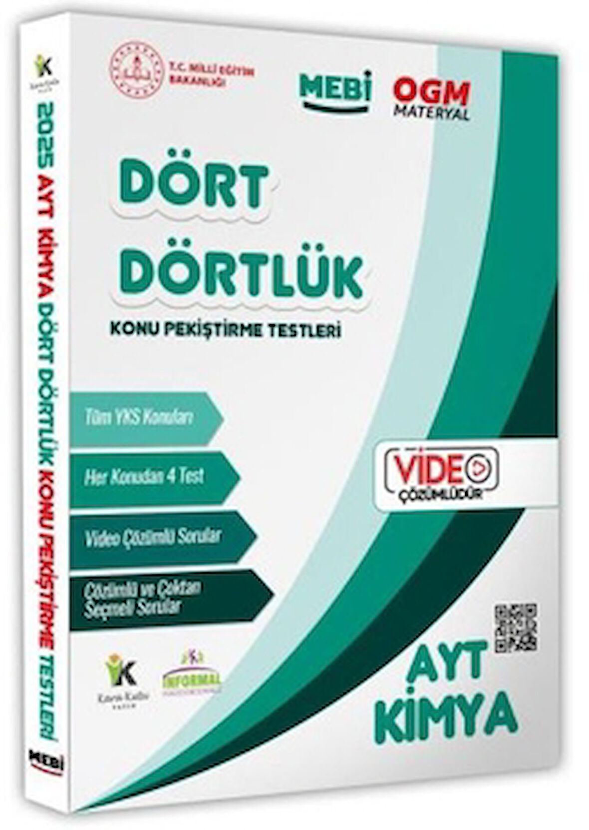 2025 YKS-AYT MEBİ-OGM Dört Dörtlük Kimya Pekiştirme Testi Soru Bankası Video Çözümlü