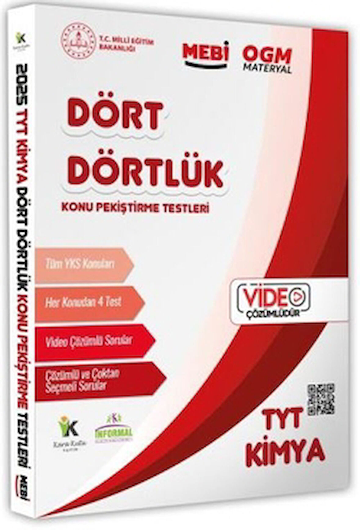 2025 YKS-TYT MEBİ-OGM Dört Dörtlük Kimya Pekiştirme Testi Soru Bankası Video Çözümlü