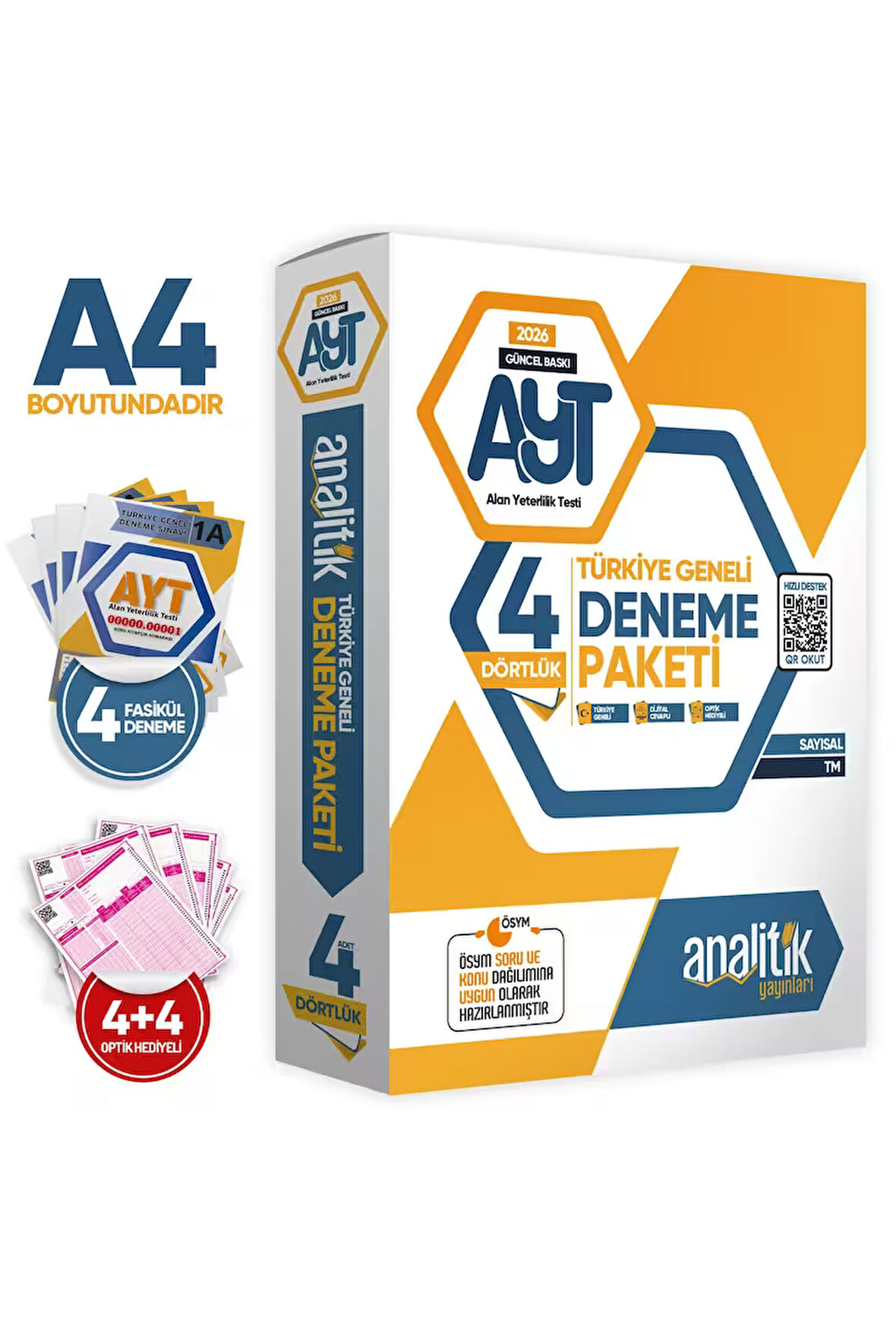 2026 Ayt Analitik Deneme Paketi Dört 4lük Türkiye Geneli Değerlendirmeli Özgün Güncel Deneme