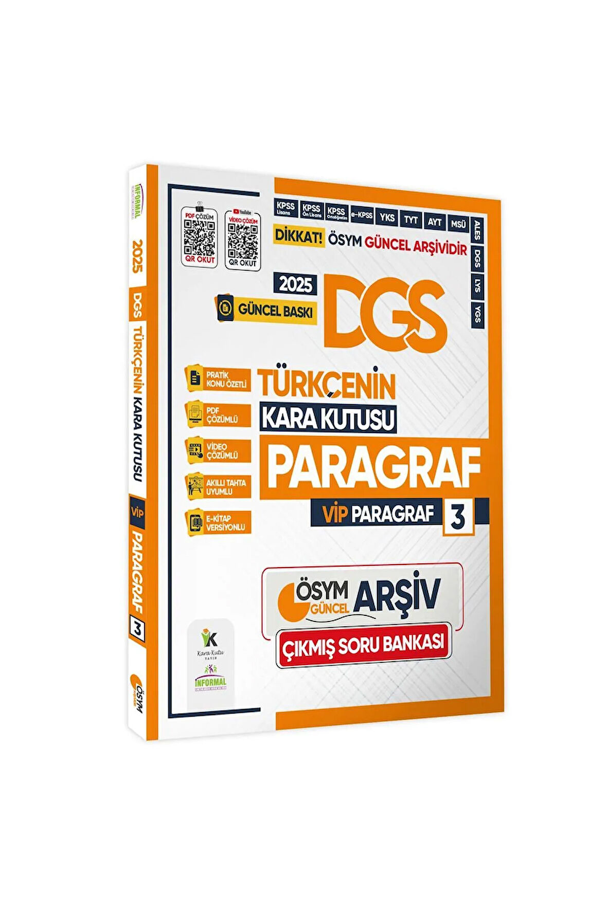 2025 DGS Türkçenin Kara Kutusu ÖSYM Çıkmış Soru Bankası 4lü Set Konu Özetli Video/PDF Çözümlü