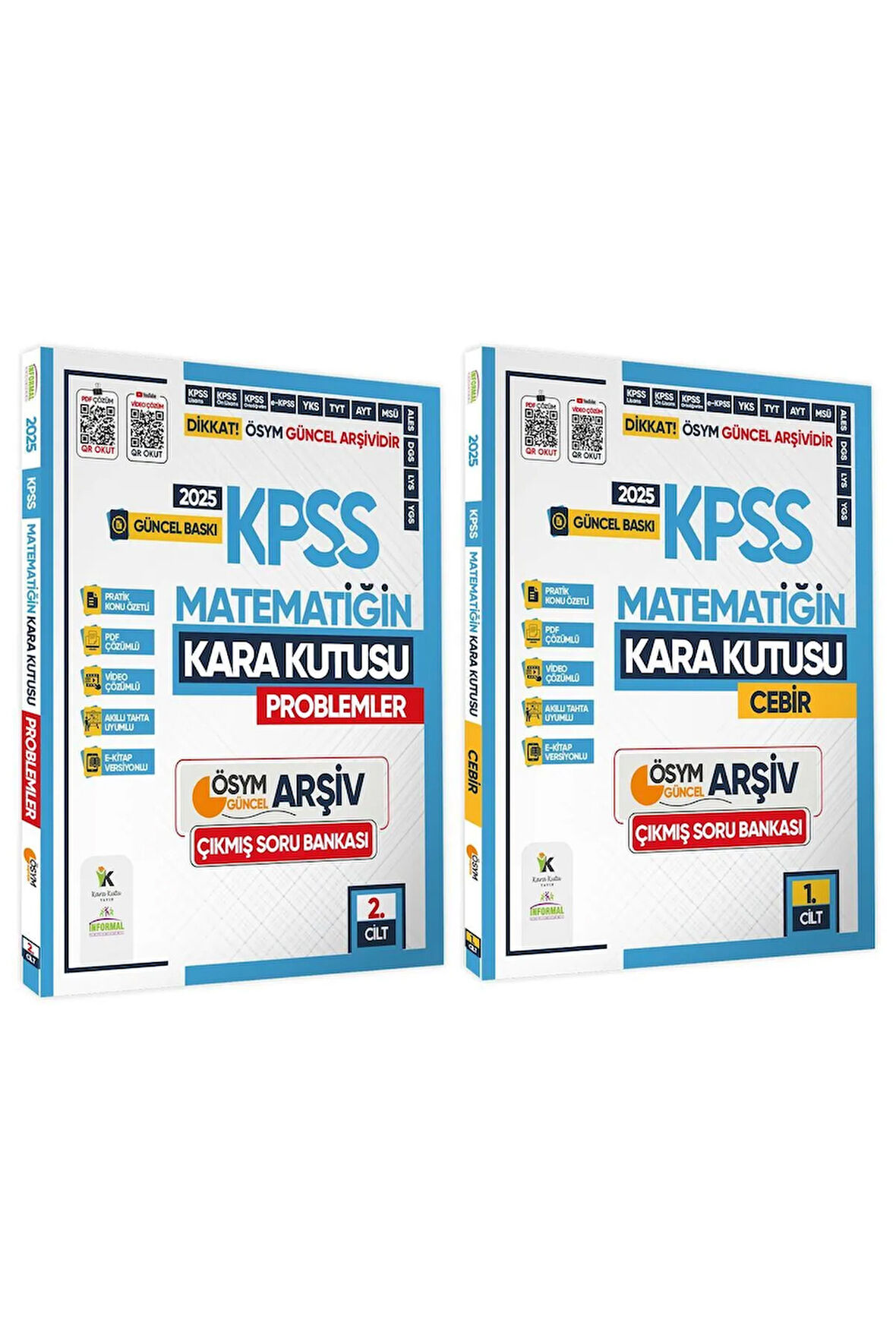 2025 Kpss Matematiğin Kara Kutusu 1. Ve 2.cilt Ösym Çıkmış Soru Bankası 2li Set Dijital Çözümlü