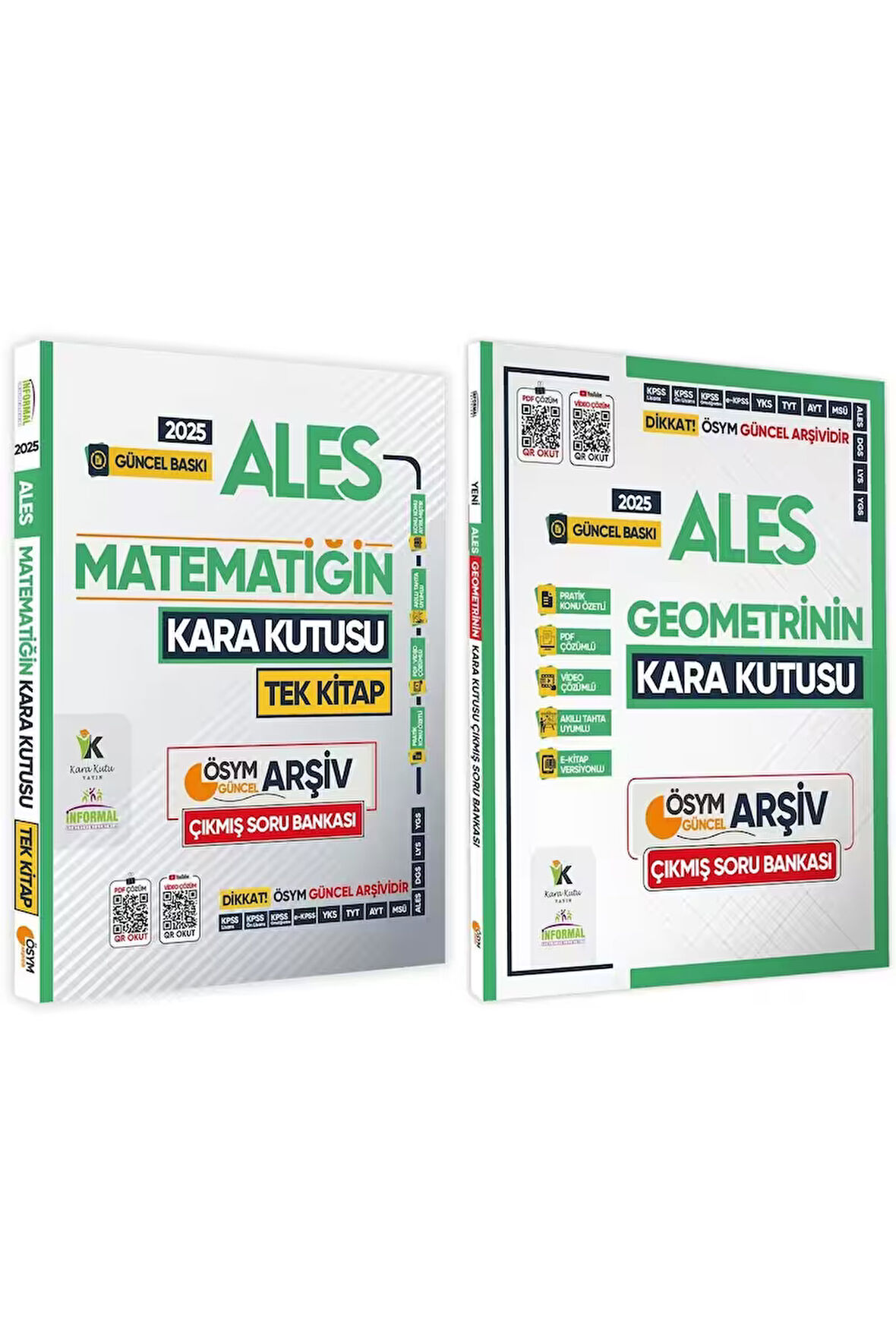 2025 Ales Kara Kutu Matematik Tek Kitap Ve Geometri Çıkmış Soru Bankası 2li Set Dijital Çözümlü