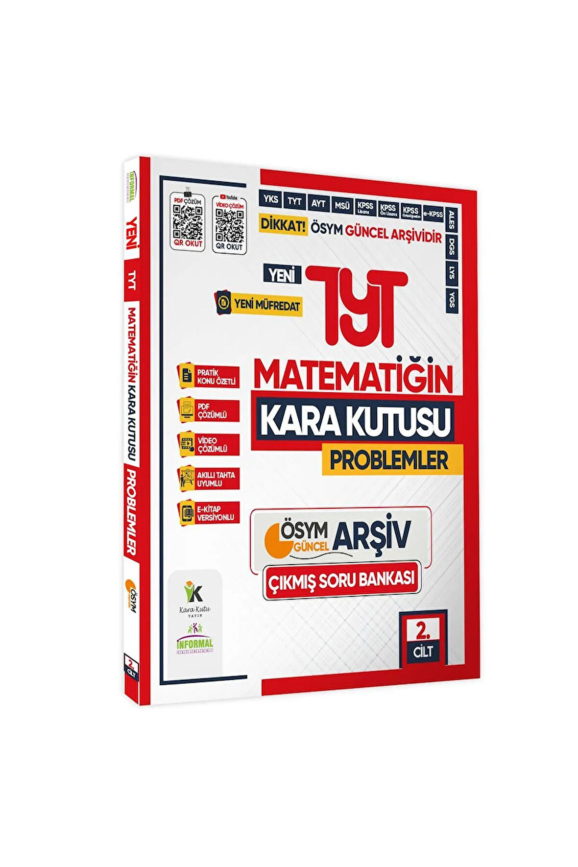 2025 Yks-tyt Matematiğin Kara Kutusu 1. Ve 2.cilt Ösym Çıkmış Soru Bankası 2li Set Dijital Çözümlü