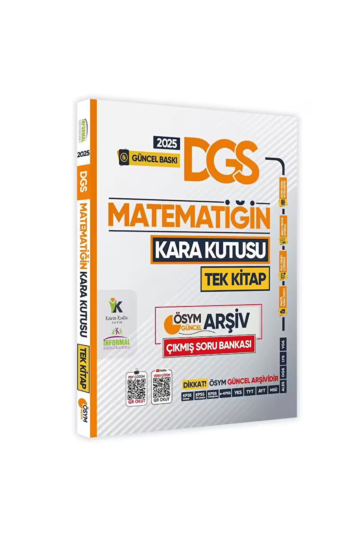 2025 DGS Kara Kutu Matematik TEK KİTAP ÖSYM Arşiv Çıkmış Soru Bankası Konu Özetli Video/PDF Çözümlü