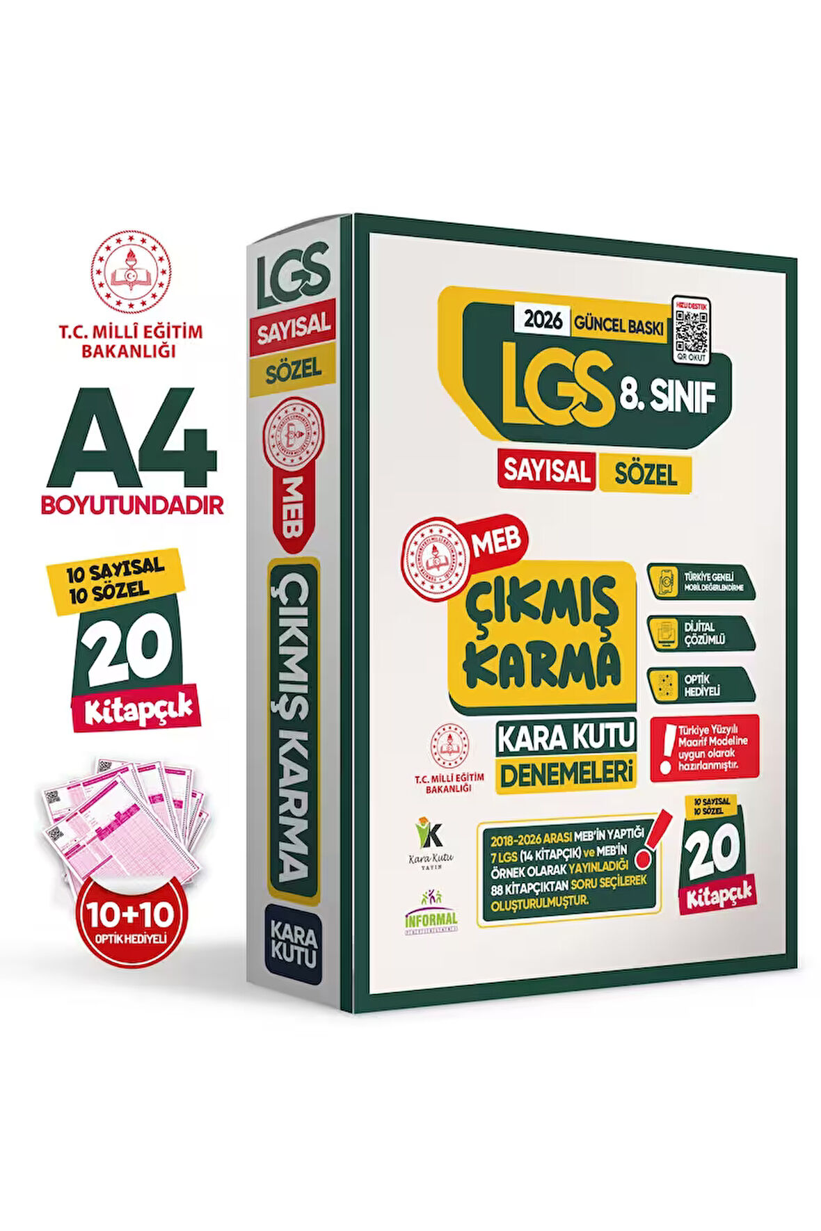 2026 8.Sınıf LGS 10lu Deneme ÇIKMIŞ Soru Arşivi Karma Kara Kutu Deneme Sınavı Paketi Dijital Çözümlü