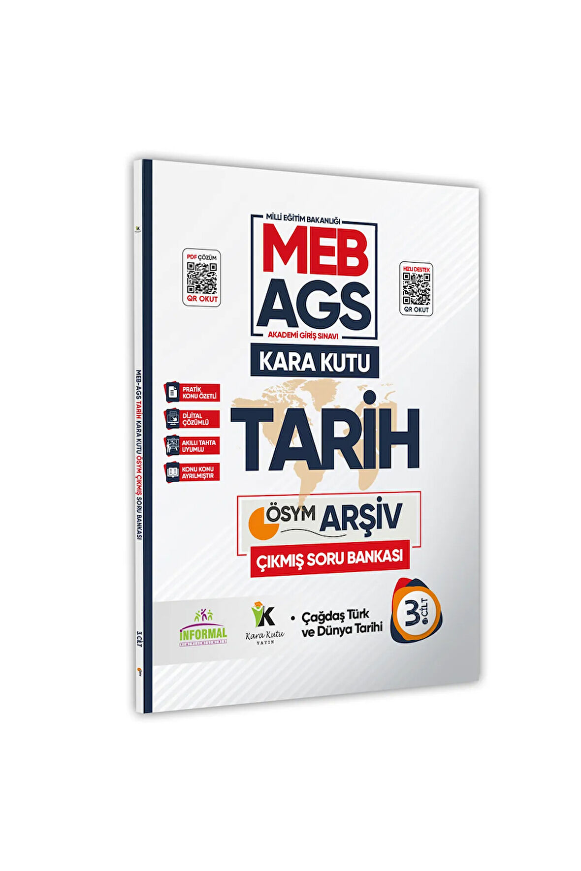 MEB-AGS Tarihin Kara Kutusu 3.Cilt Dijital Çözümlü Konu Özetli ÖSYM Çıkmış Soru Havuzu Bankası