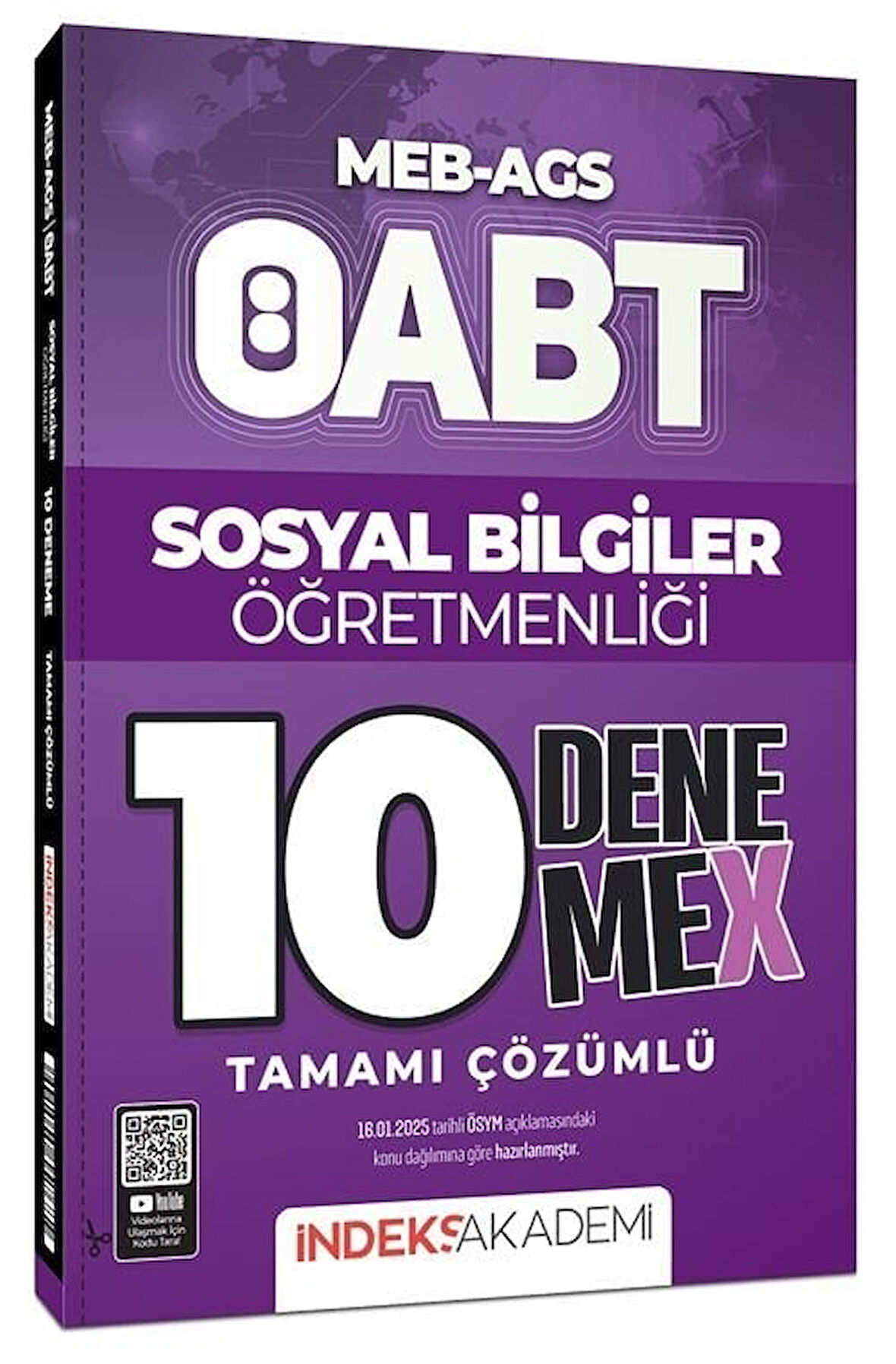 İndeks Akademi 2025 ÖABT MEB-AGS Sosyal Bilgiler Öğretmenliği 10 DenemeX Çözümlü İndeks Akademi Yayıncılık