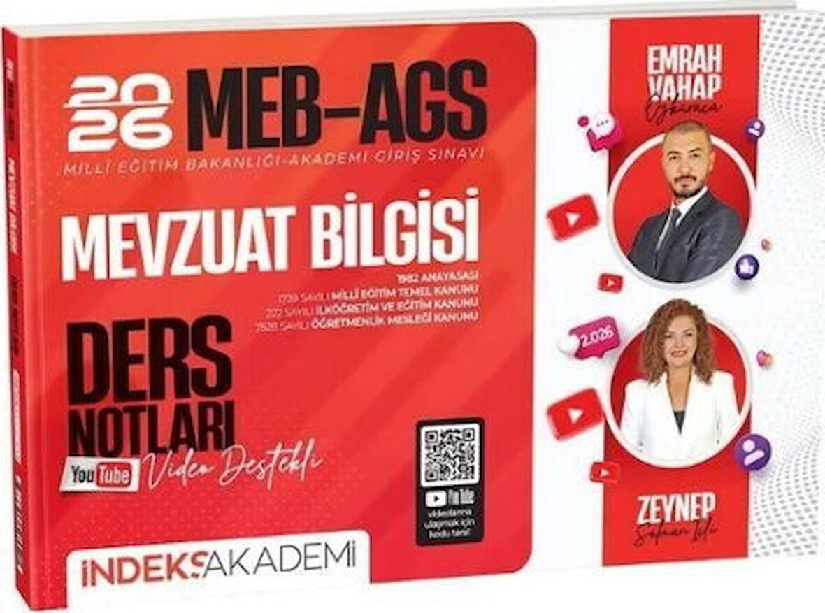 2026 MEB AGS Mevzuat Bilgisi Video Ders Notları İndeks Akademi