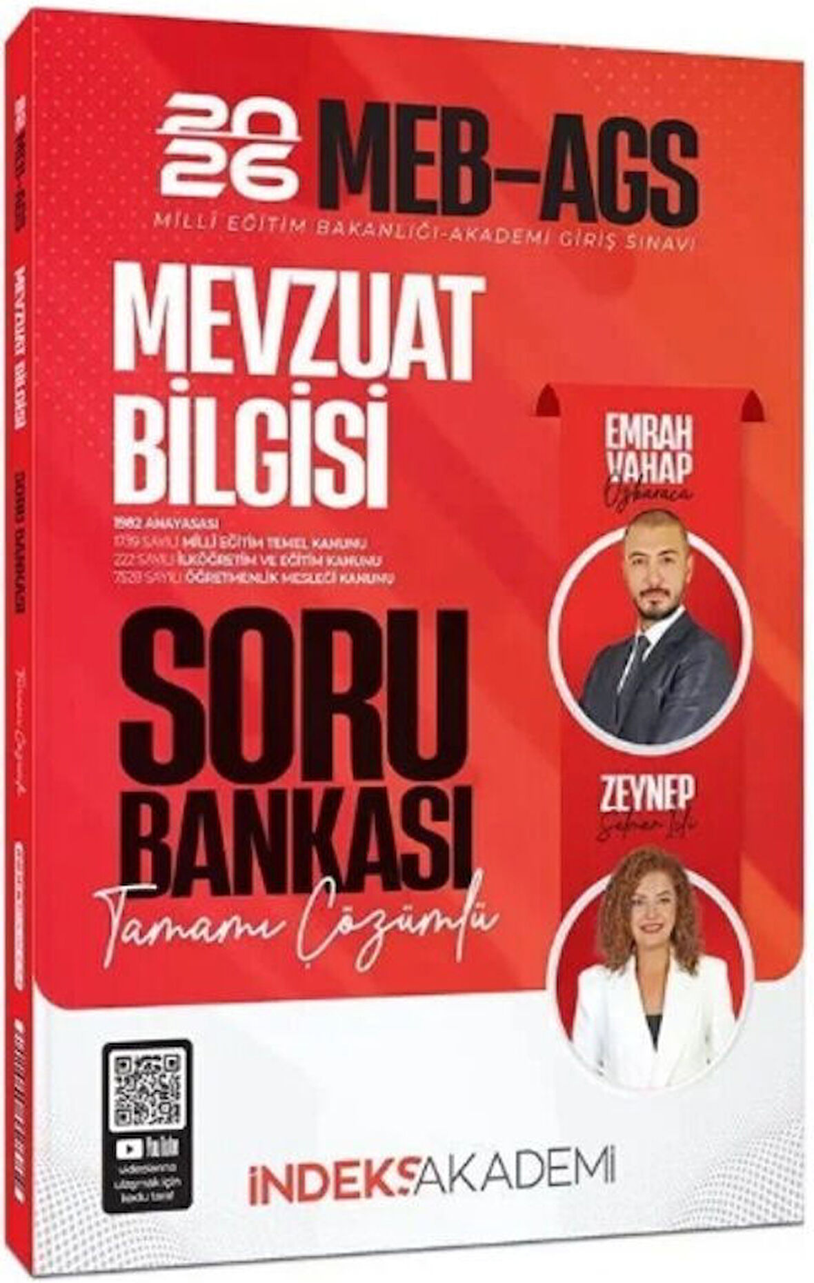 İndeks Akademi 2026 MEB AGS Mevzuat Bilgisi Soru Bankası