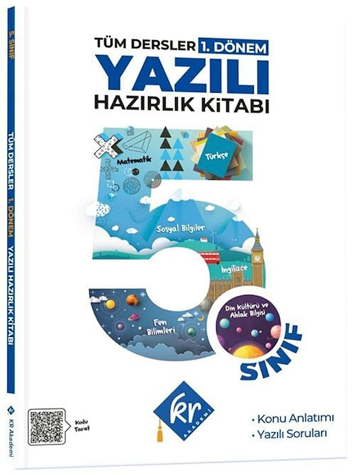 KR Akademi 5. Sınıf Tüm Dersler 1. Dönem Yazılı Hazırlık Kitabı KR Akademi Yayınları