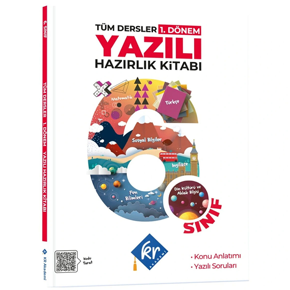 6. Sınıf Tüm Dersler 1. Dönem Yazılı Hazırlık Kitabı KR Akademi Yayınları