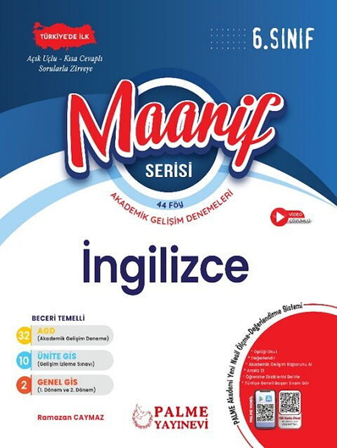 6. Sınıf Maarif Serisi İngilizce Haftalık Deneme Palme Yayınları