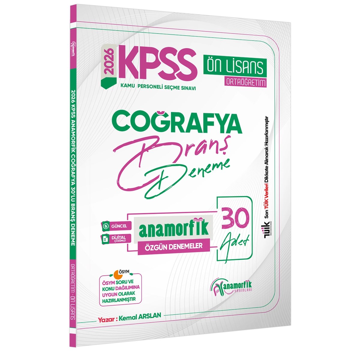 2026 KPSS Önlisans/Ortaöğretim Anamorfik Serisi Coğrafya 30lu Branş Denemesi Dijital Çözümlü