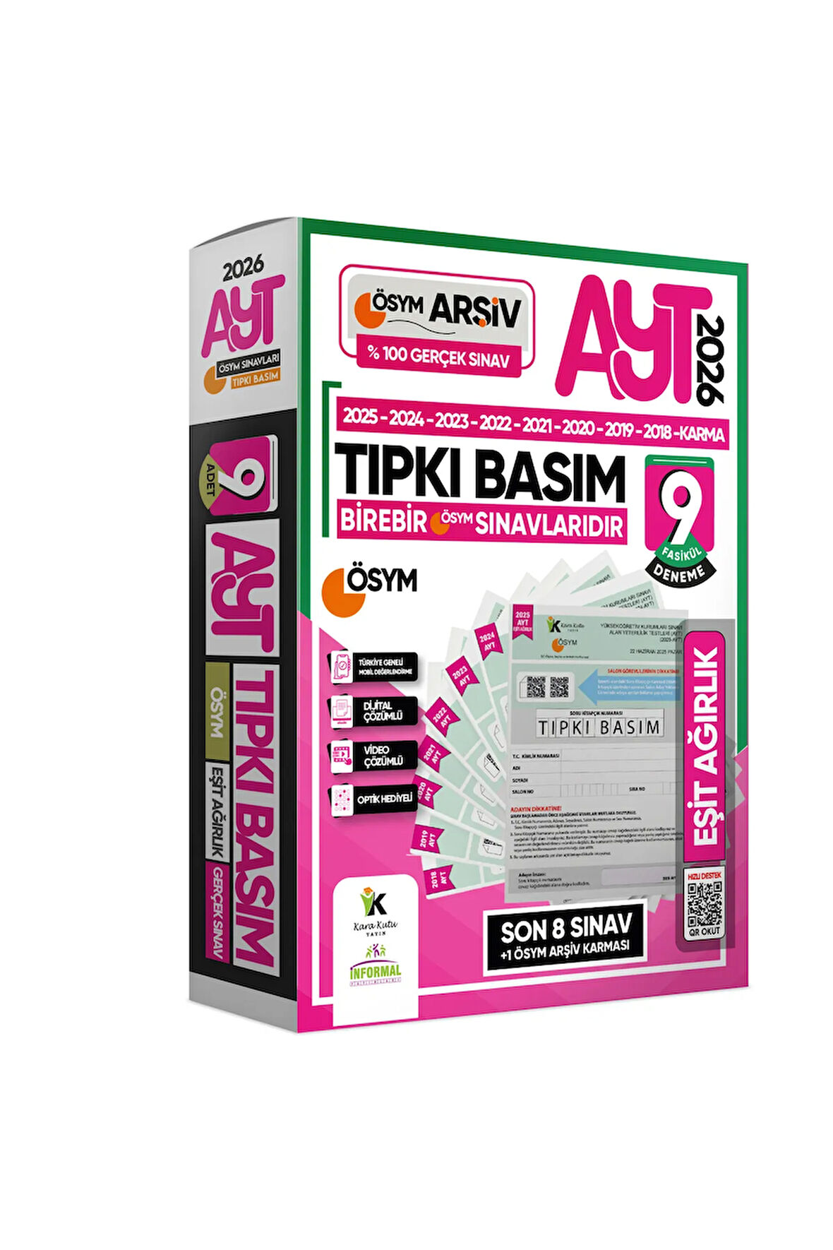 2026 AYT Eşit Ağırlık (TM) ÖSYM Çıkmış Soru Tıpkı Basım 9lu Deneme Paketi Türkiye Geneli Çözümlü SET