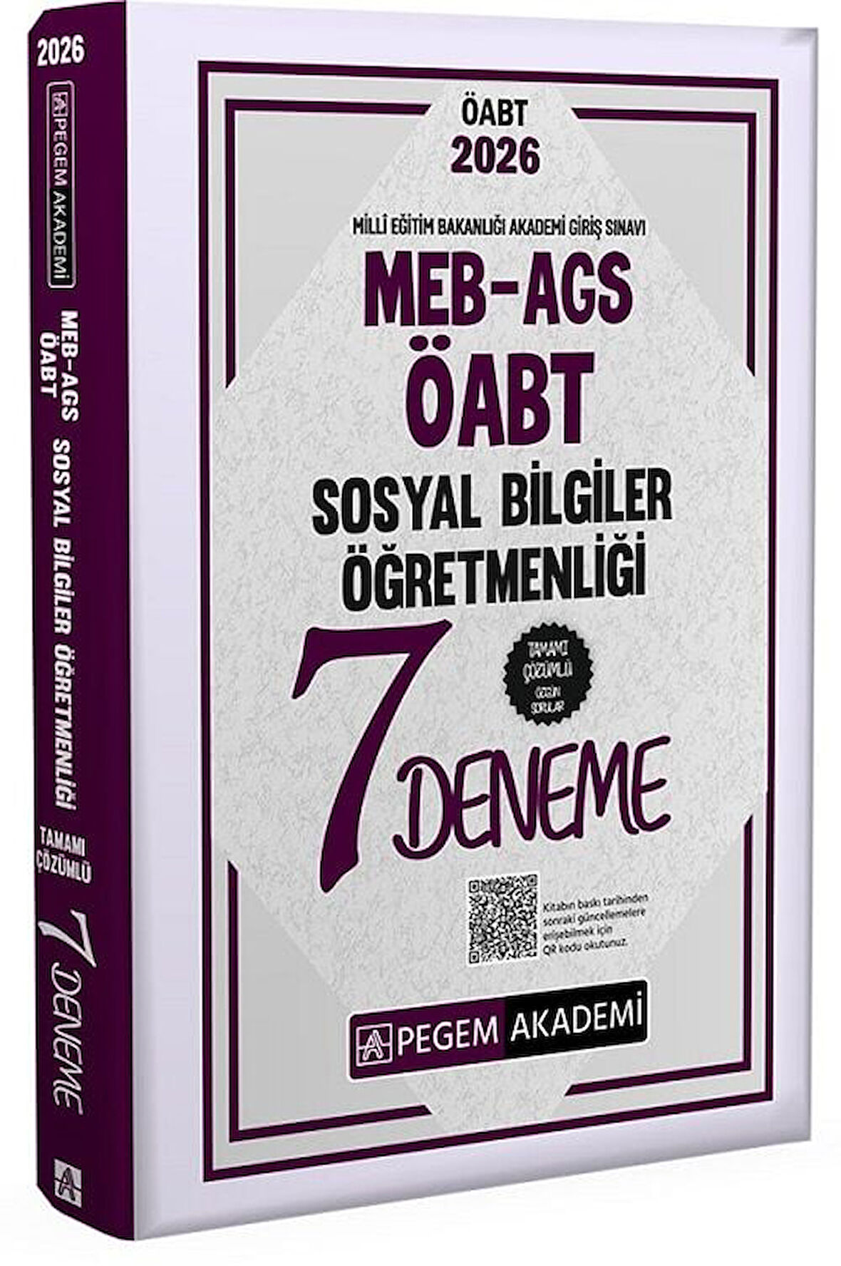Pegem 2026 ÖABT MEB-AGS Sosyal Bilgiler Öğretmenliği 7 Deneme Çözümlü Pegem Akademi Yayınları